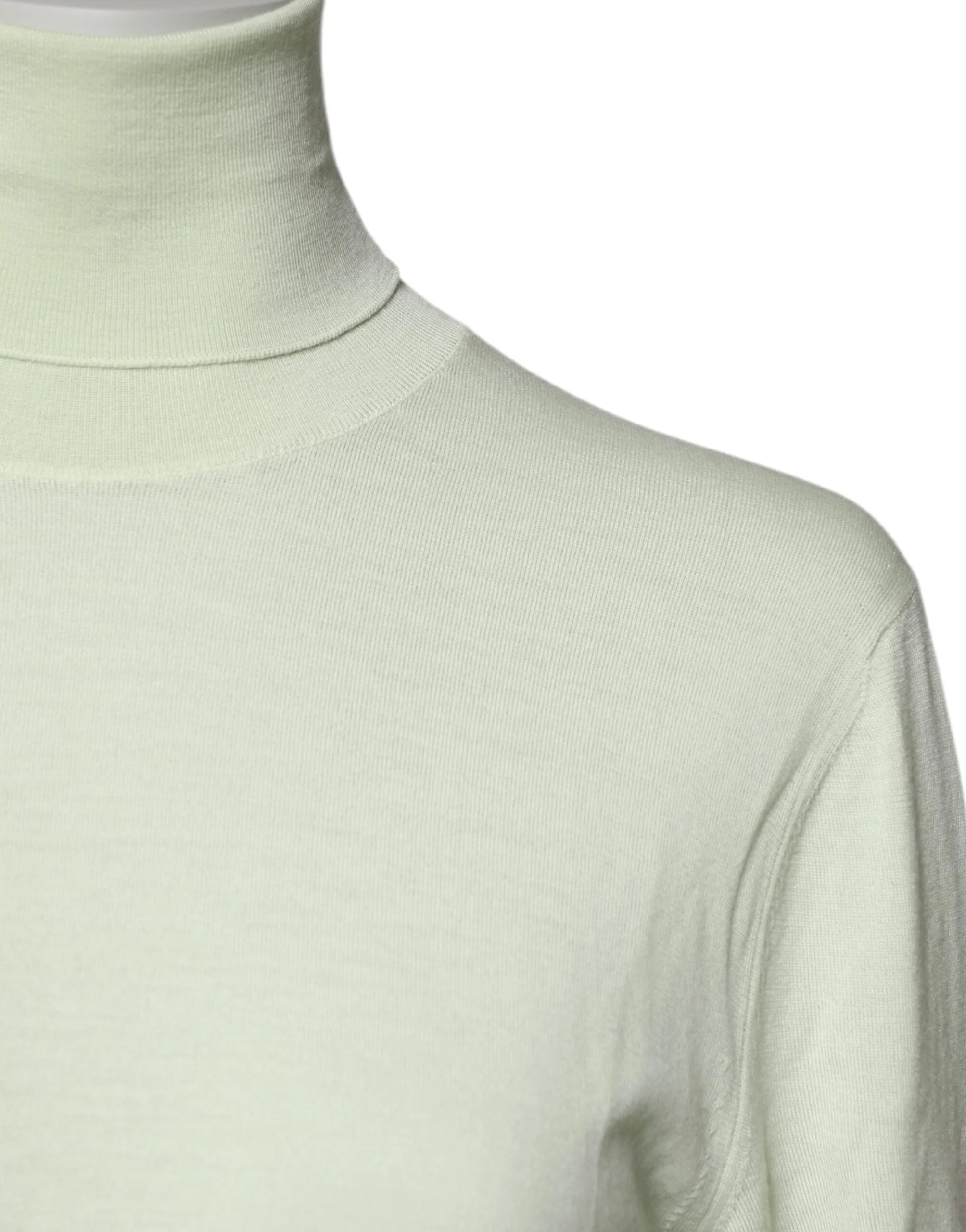 Dolce & Gabbana Light Green Wool Turtleneck Pullover Sweater - IT44 | XS - Sweaters