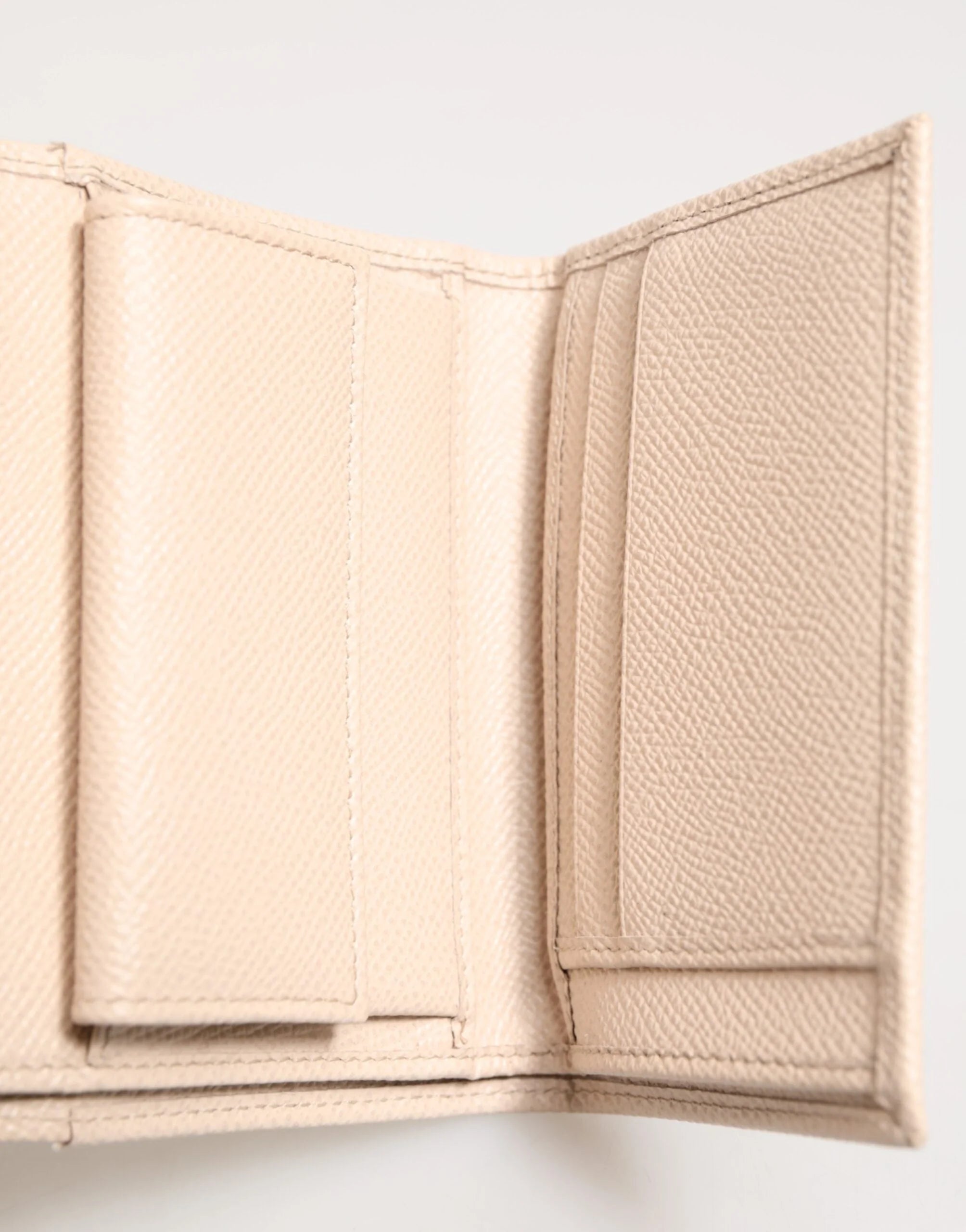 Dolce & Gabbana Light Pink Calf Leather DG Logo French Flap Wallet - Wallets