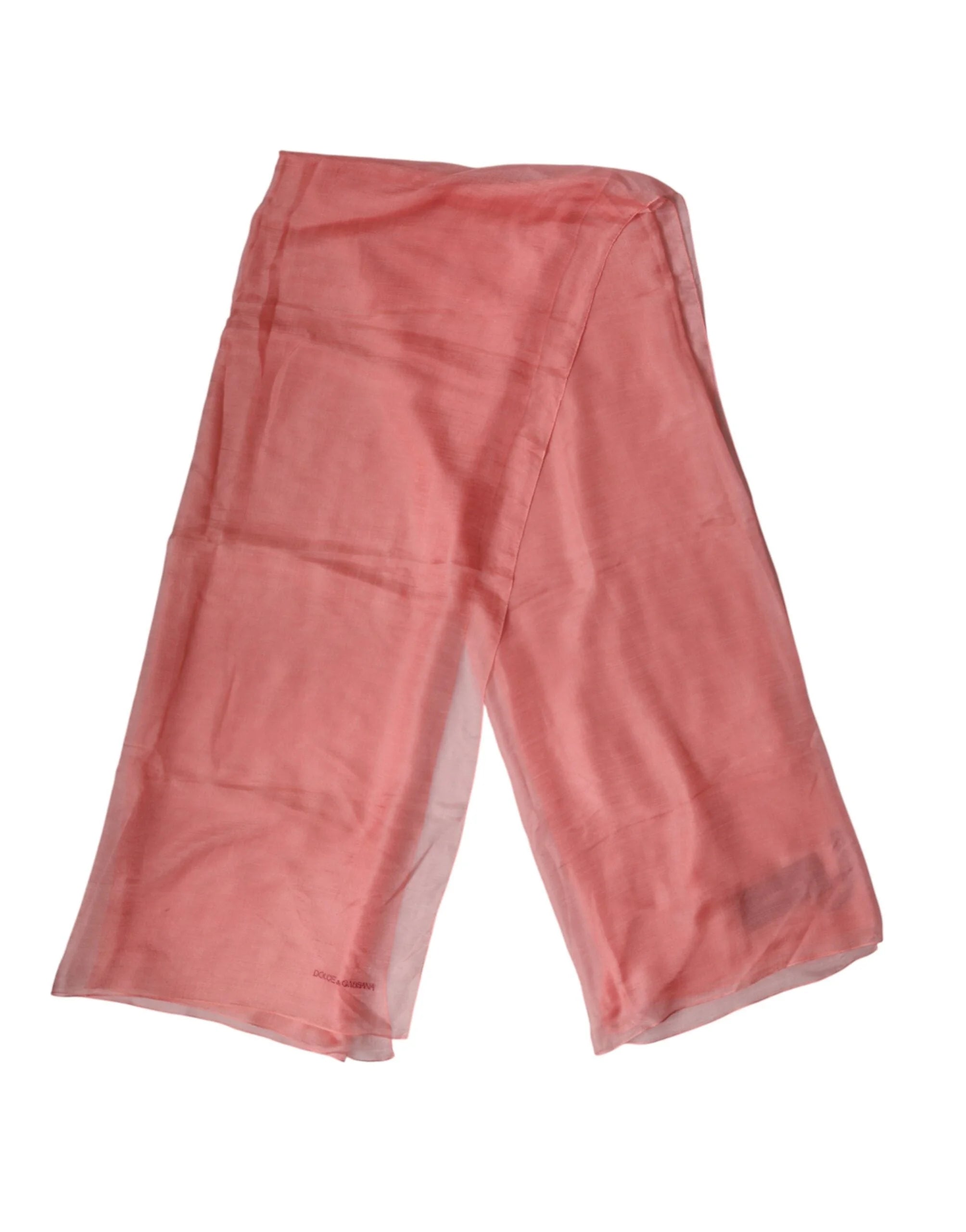 Dolce & Gabbana Light Pink Cashmere Neck Wrap Shawl Scarf