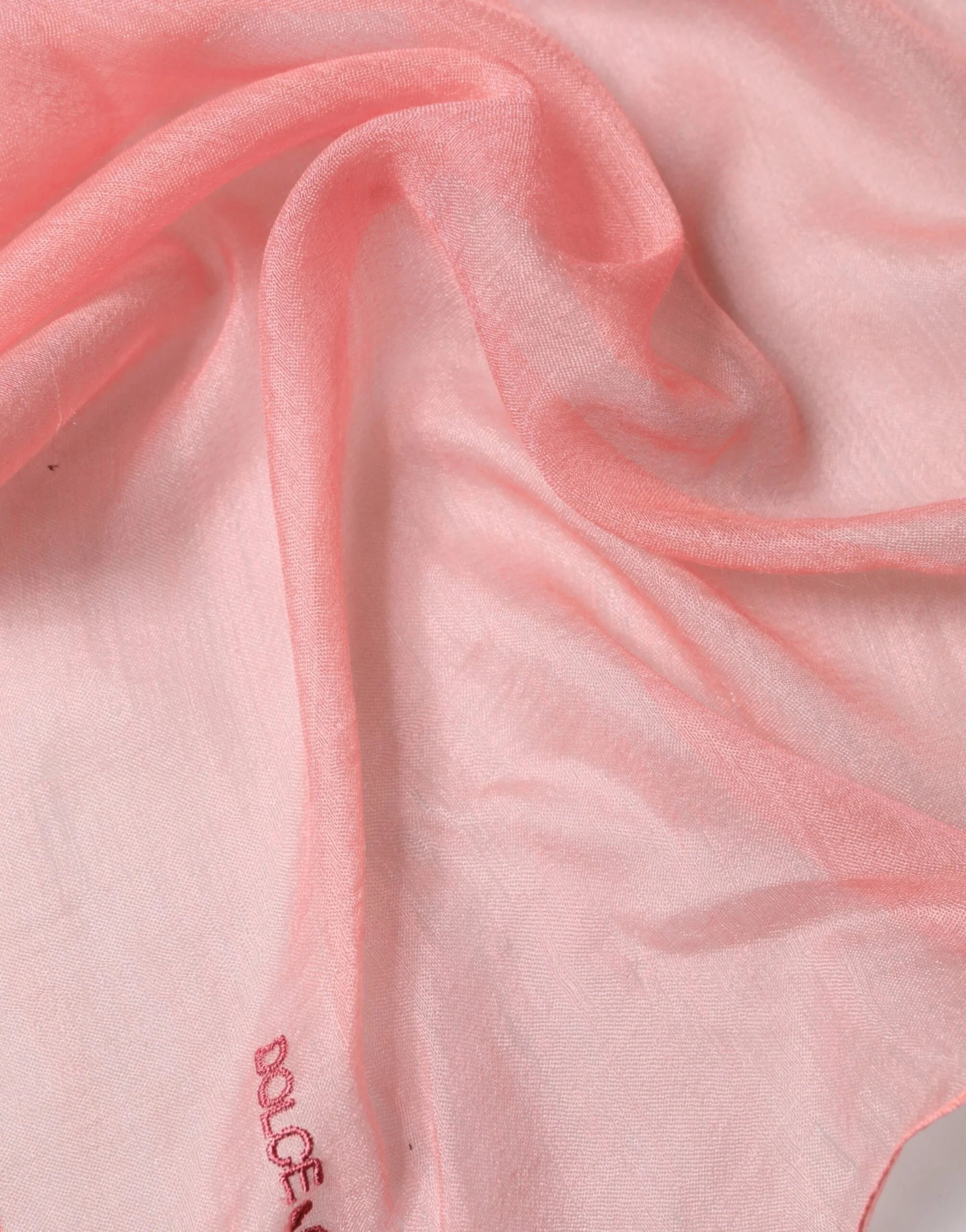 Dolce & Gabbana Light Pink Cashmere Neck Wrap Shawl Scarf
