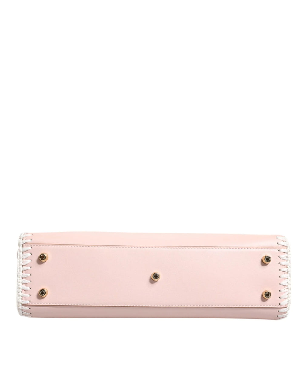 Dolce & Gabbana Light Pink Logo Plaque Soft Leather Strap Crossbody Bag - Cross Body Bags