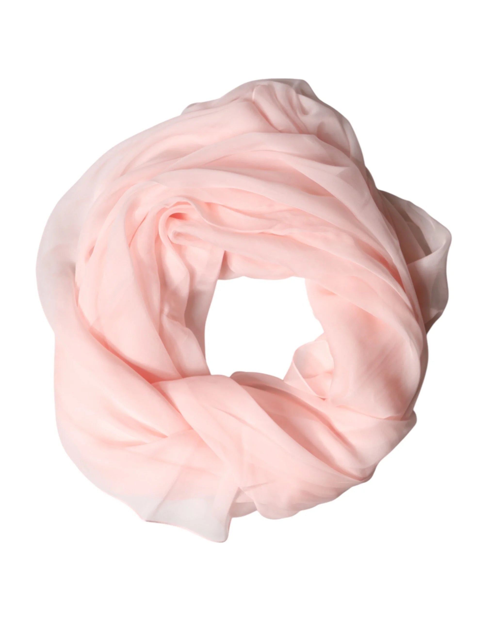Dolce & Gabbana Light Pink Stole Silk Neck Wrap Shawl Scarf