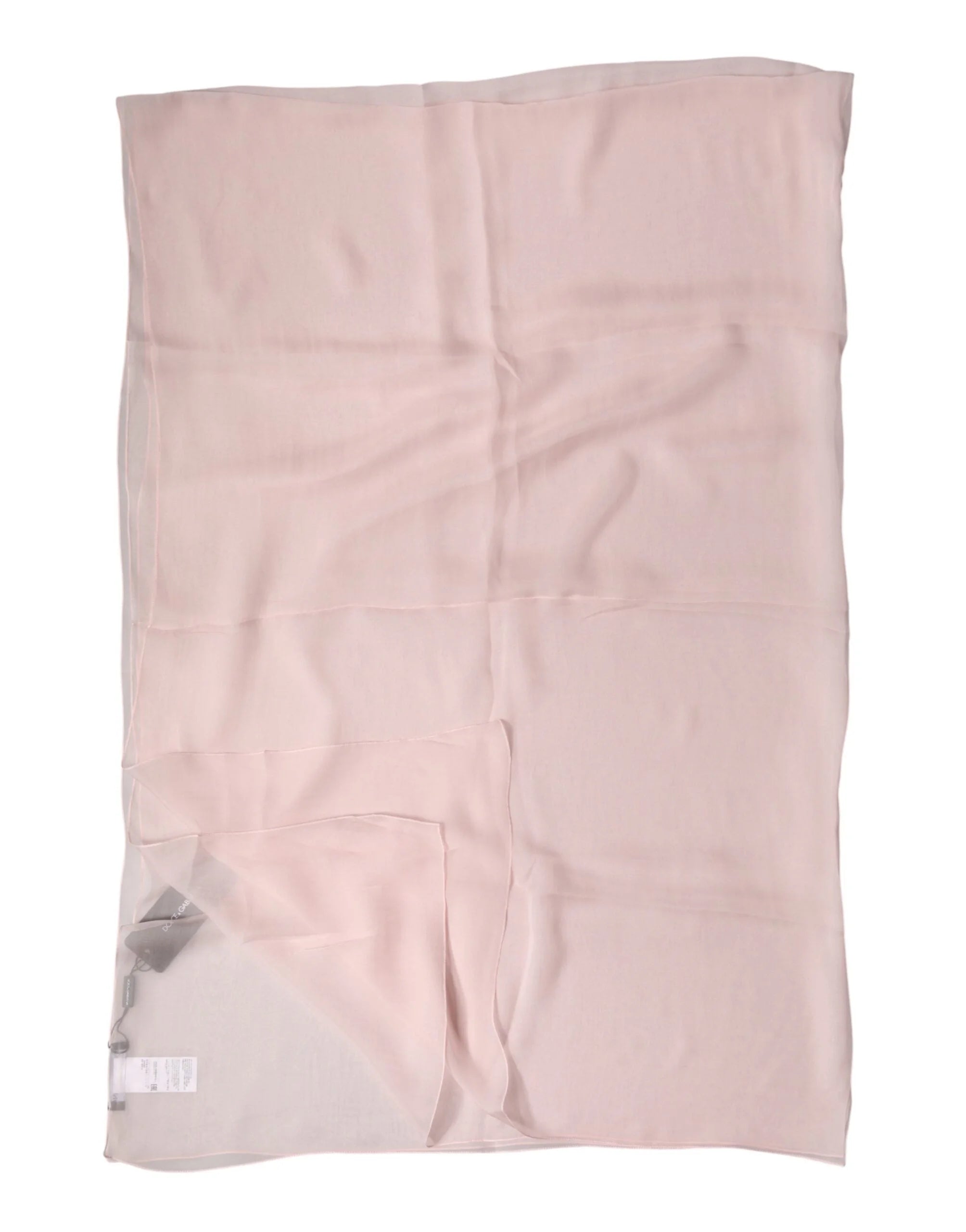 Dolce & Gabbana Light Pink Stole Silk Neck Wrap Shawl Scarf