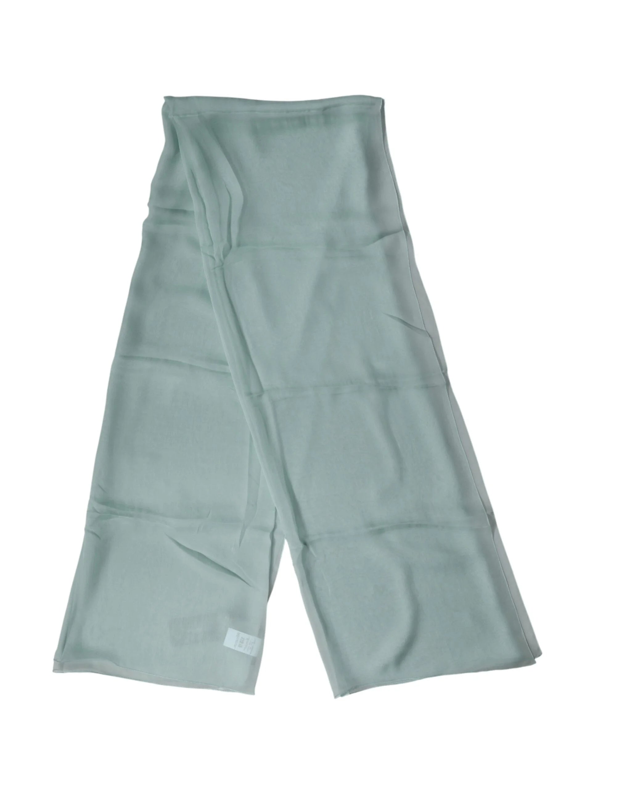 Dolce & Gabbana Light Teal Silk Stole Neck Wrap Shawl Scarf