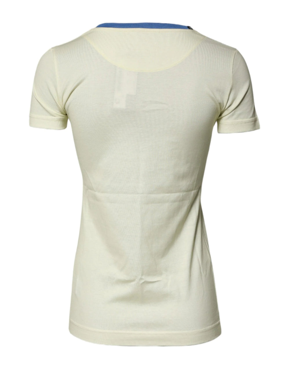 Dolce & Gabbana Light Yellow Cotton Short Sleeve T-shirt - T-Shirts