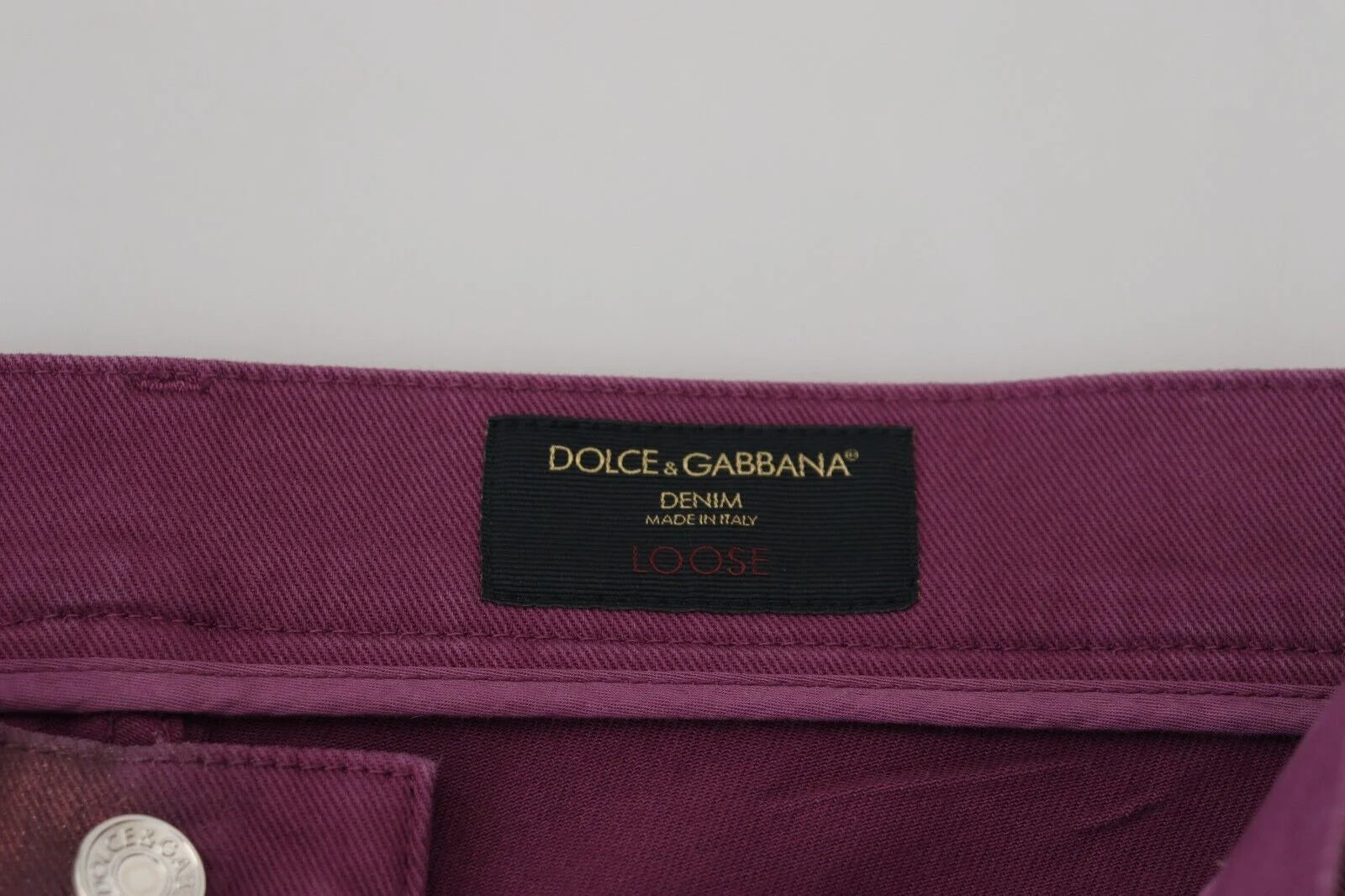 Dolce & Gabbana Magenta Cotton Men Casual Harness Denim Jeans - IT48 | M - Jeans