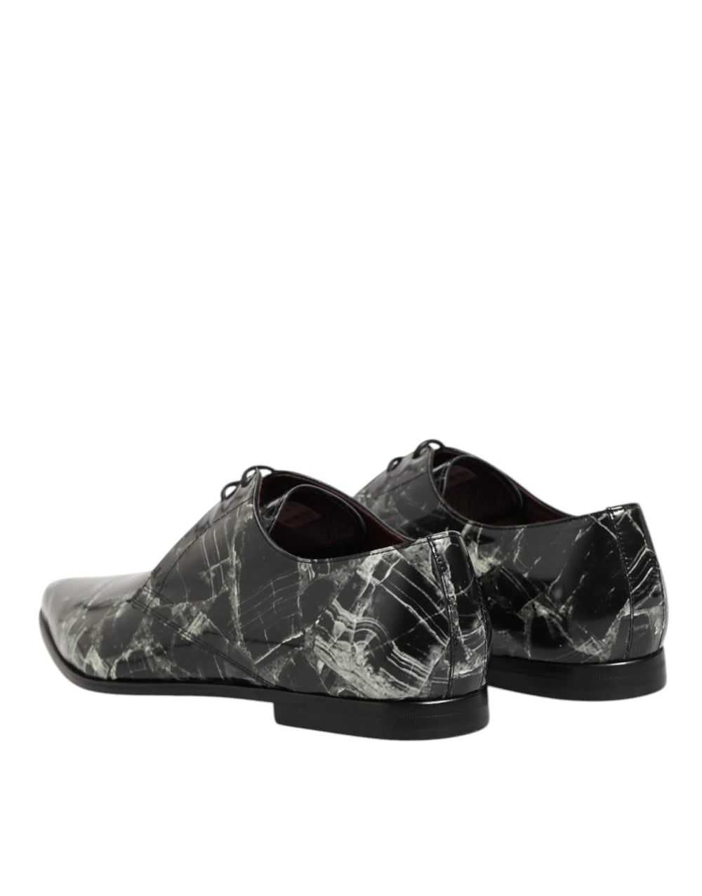 Dolce & Gabbana Marbled Pattern Dress Lace Up Derby Shoes - EU44/US11 - Flats