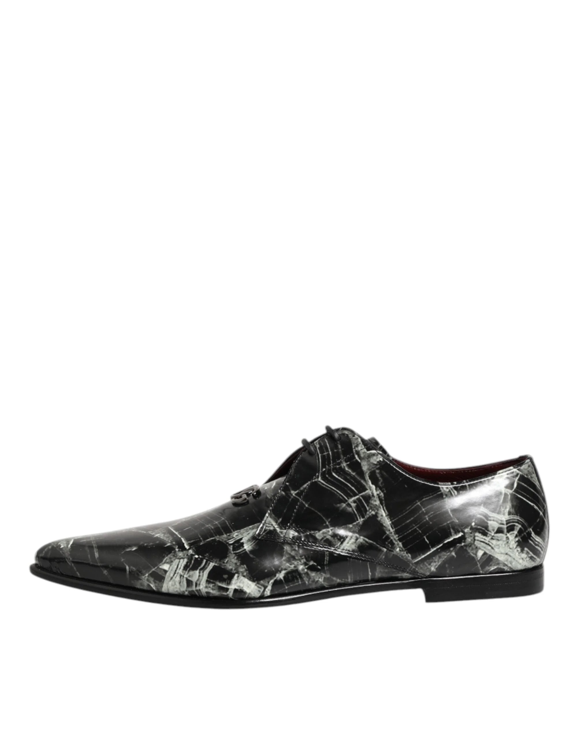Dolce & Gabbana Marbled Pattern Dress Lace Up Derby Shoes - EU44/US11 - Flats