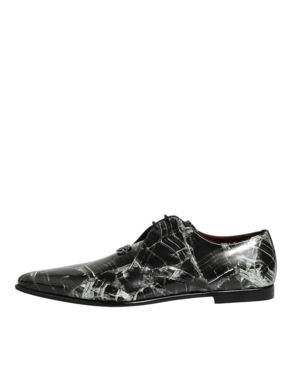 Dolce & Gabbana Marbled Pattern Dress Lace Up Derby Shoes - EU44/US11 - Flats
