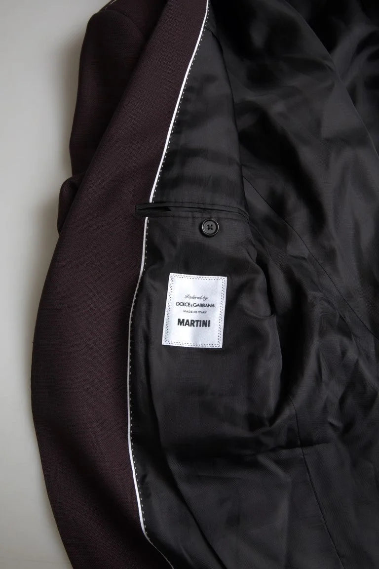 Dolce & Gabbana Maroon 2 Piece Single Breasted MARTINI Suit - IT52 | L - Pant Suits