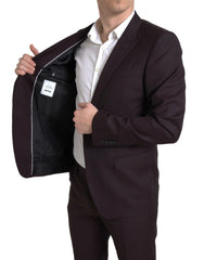 Dolce & Gabbana Maroon 2 Piece Single Breasted MARTINI Suit - IT52 | L - Pant Suits