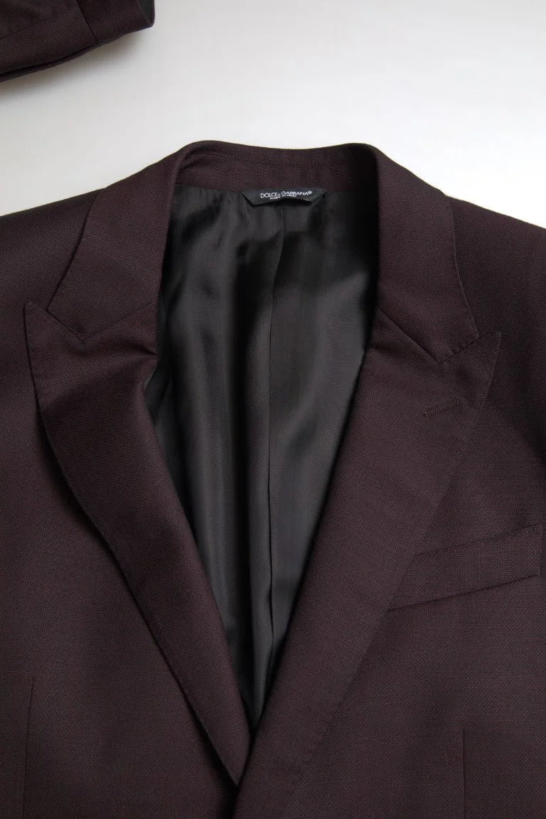 Dolce & Gabbana Maroon 2 Piece Single Breasted MARTINI Suit - IT52 | L - Pant Suits