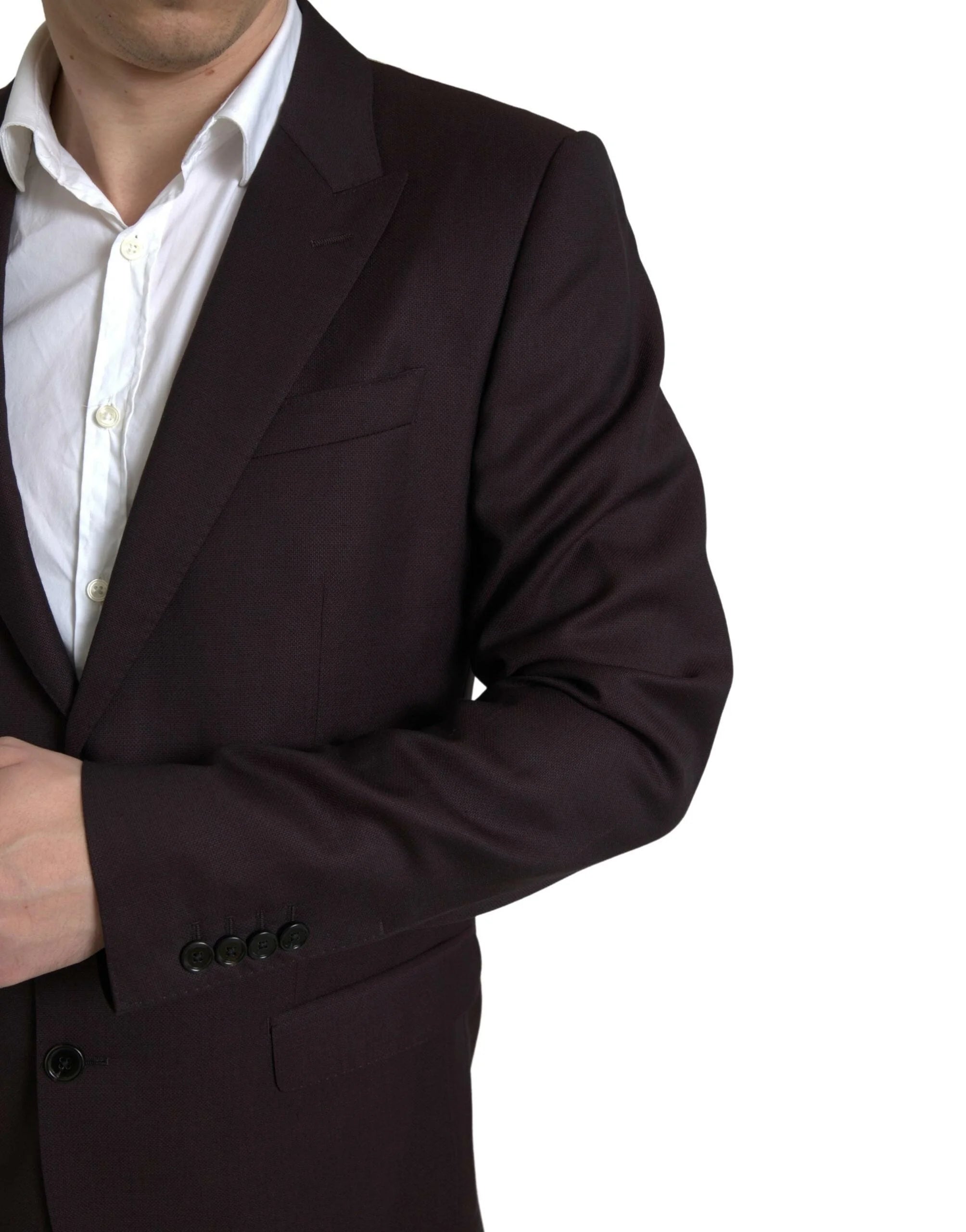 Dolce & Gabbana Maroon 2 Piece Single Breasted MARTINI Suit - IT52 | L - Pant Suits