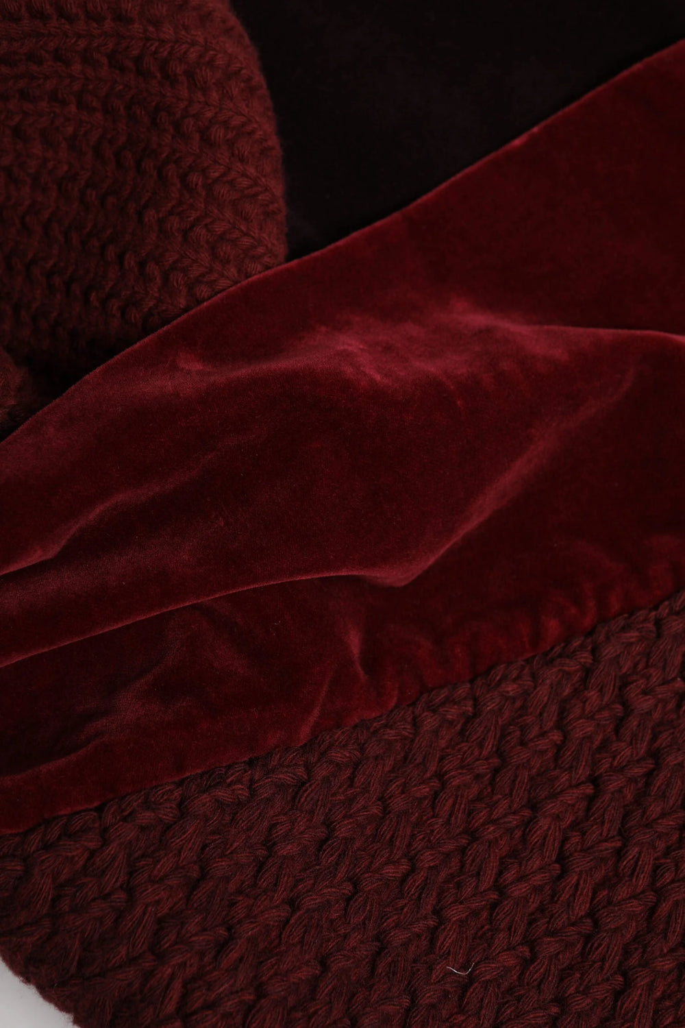 Dolce & Gabbana Maroon Black Neck Warmer Wrap Shawl Scarf - Scarves & Shawls