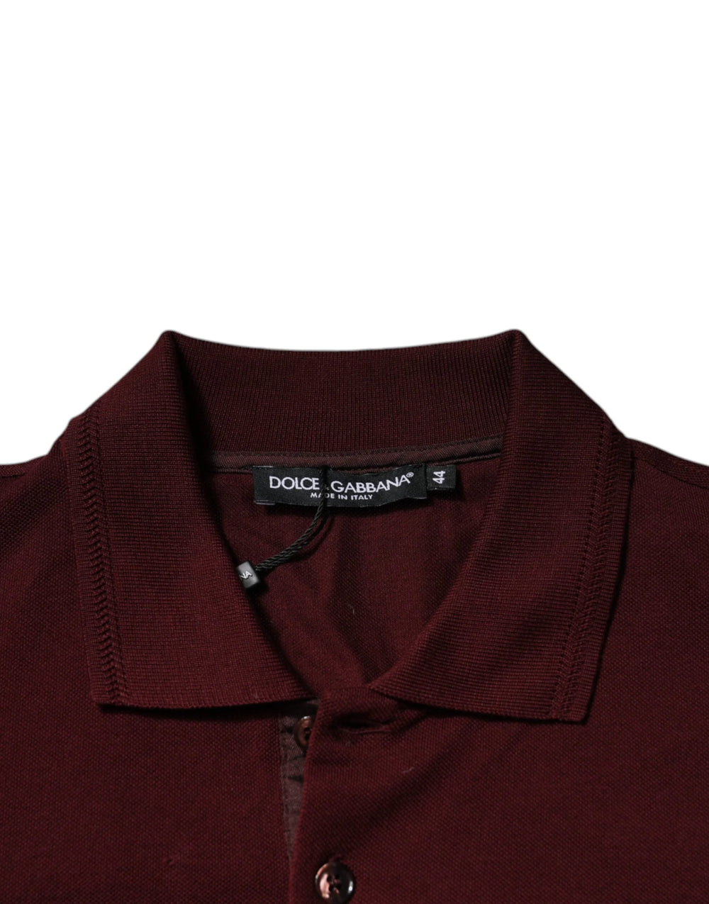 Dolce & Gabbana Maroon Collared Short Sleeves Polo T-shirt - IT44 | XS - Polos