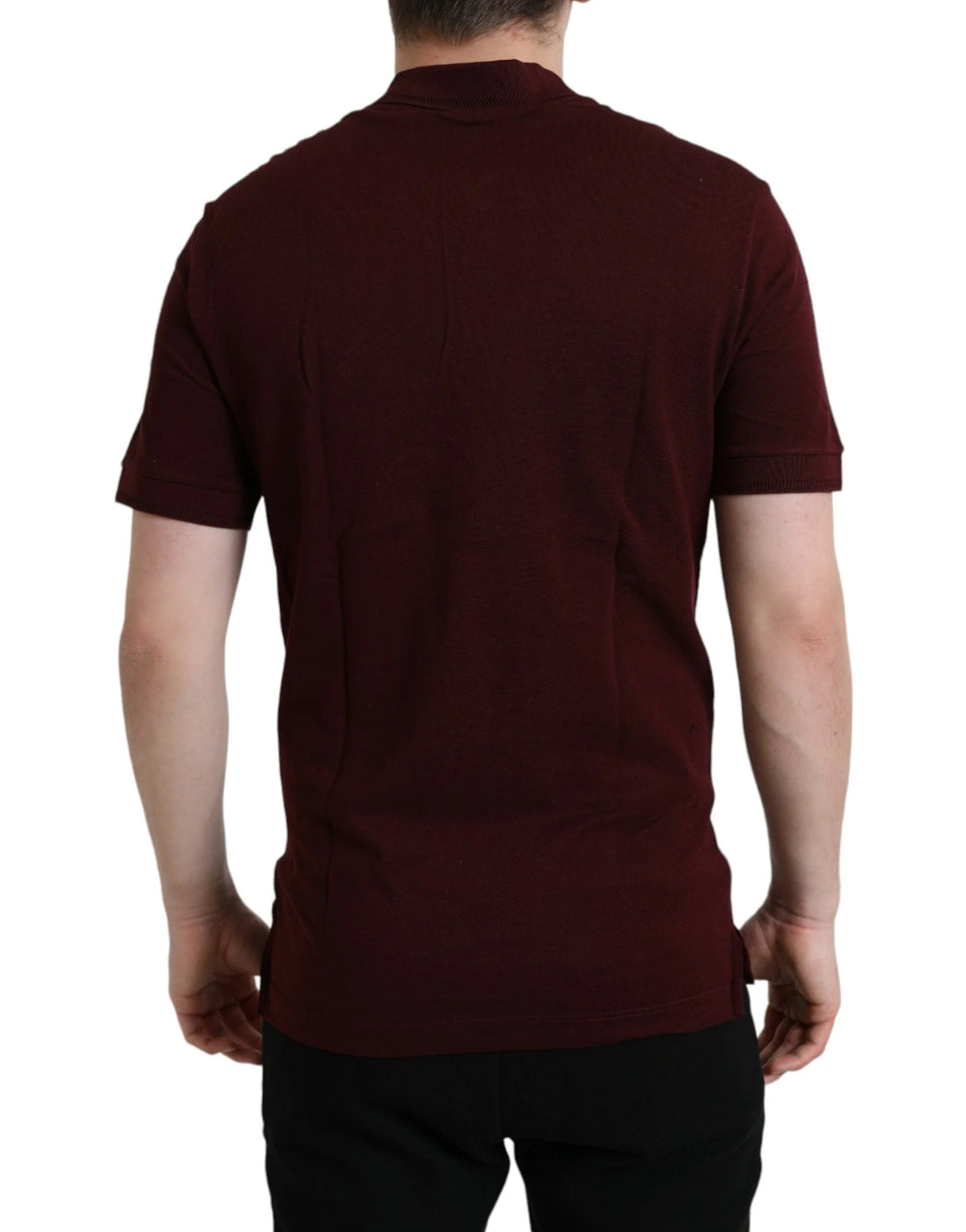 Dolce & Gabbana Maroon Collared Short Sleeves Polo T-shirt - IT46 | S - Polos