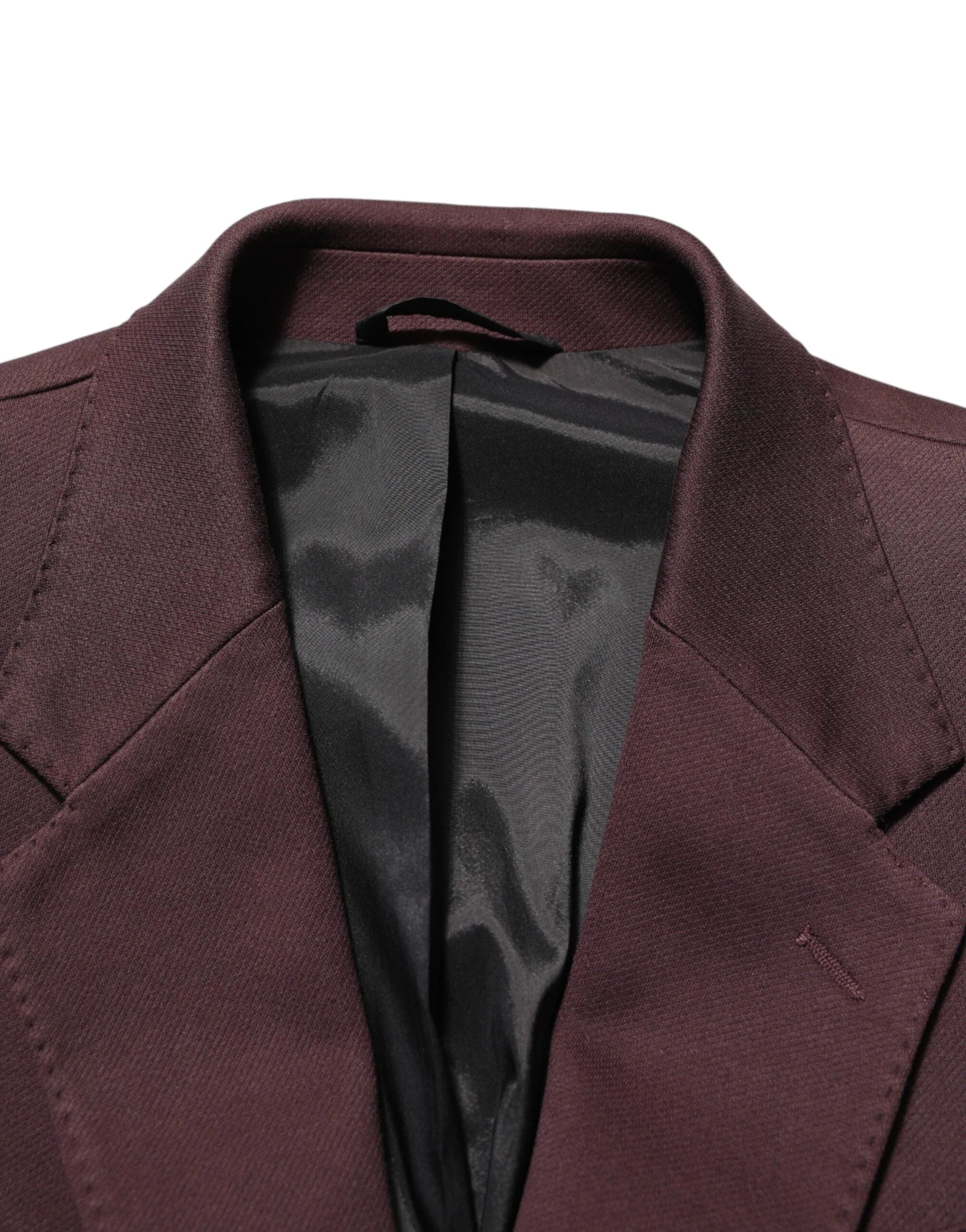 Dolce & Gabbana Maroon Cotton 2 Buttons Suit Jacket Blazer - IT48 | M - Sport Jackets