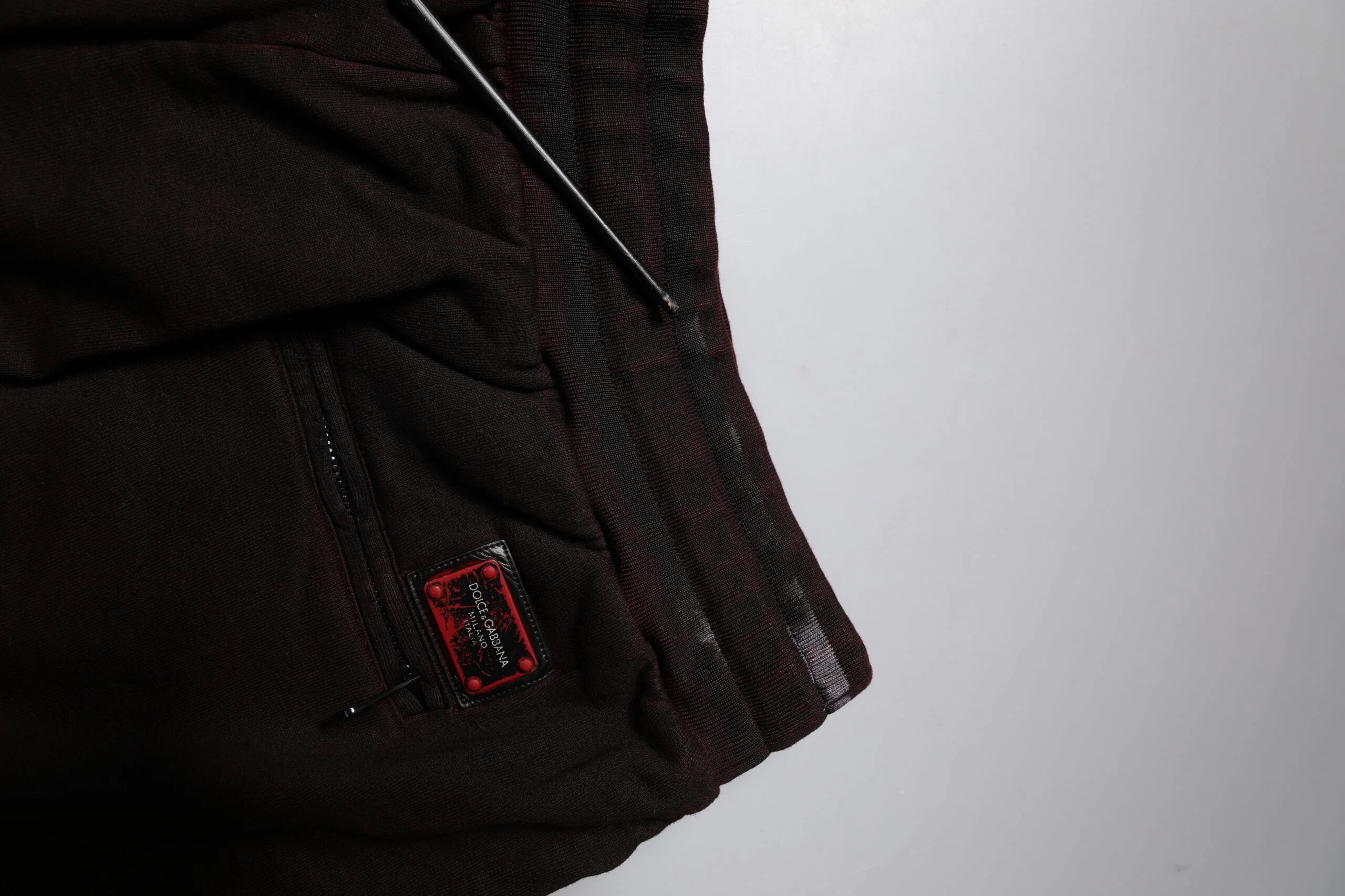 Dolce & Gabbana Maroon Cotton Logo Plaque Men Bermuda Shorts - IT56 | XXL