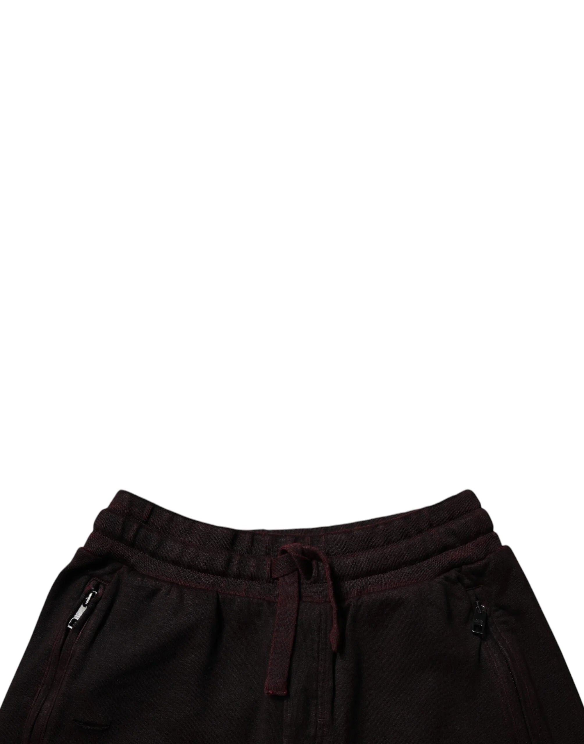 Dolce & Gabbana Maroon Cotton Sweatshorts Men Bermuda Shorts - Bermudas