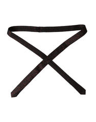 Dolce & Gabbana Maroon Floral Fantasy Silk Adjustable Men Tie - Neckties