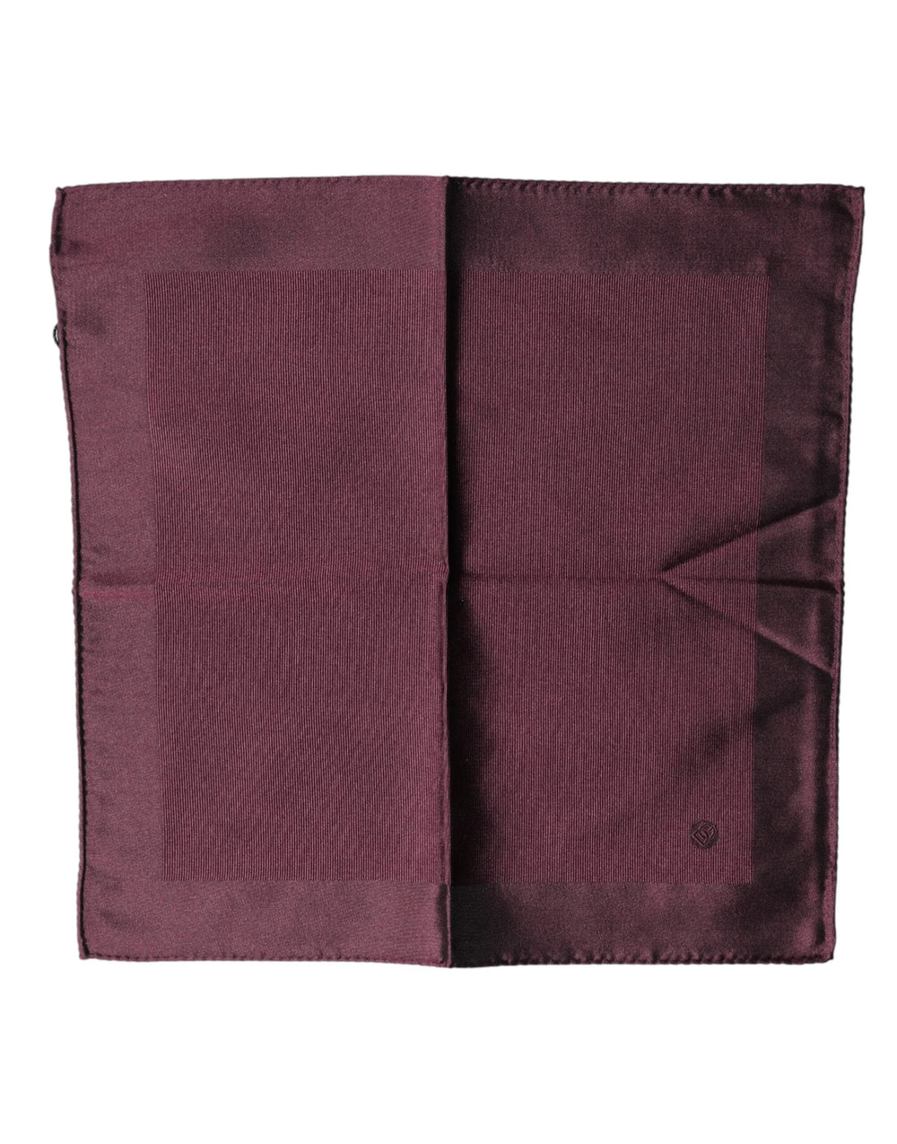 Dolce & Gabbana Maroon Logo Silk Square Handkerchief Scarf