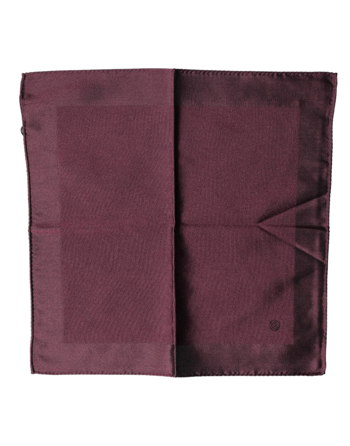 Dolce & Gabbana Maroon Logo Silk Square Handkerchief Scarf