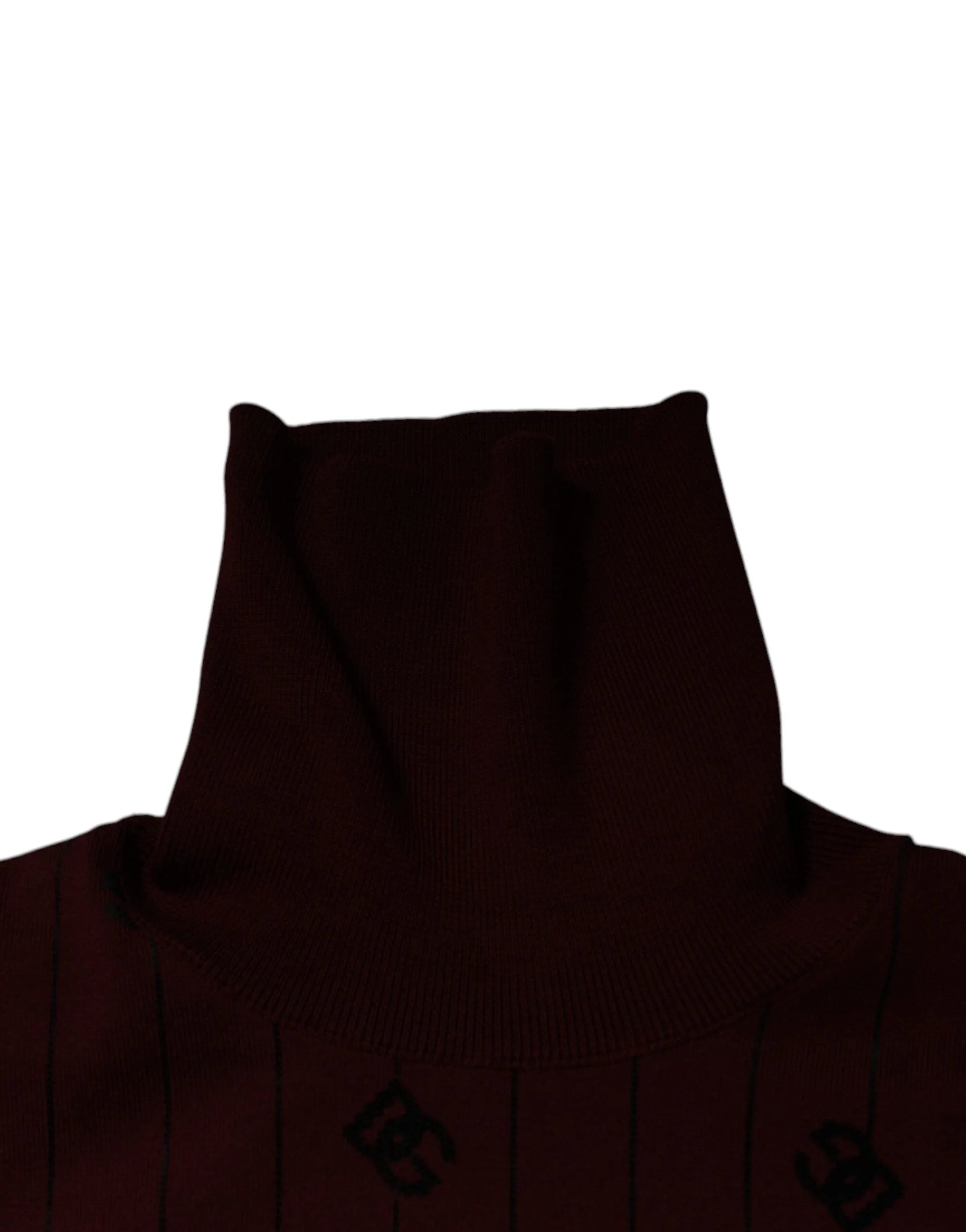 Dolce & Gabbana Maroon Monogram Turtleneck Pullover Sweater - IT48 | M - Sweaters