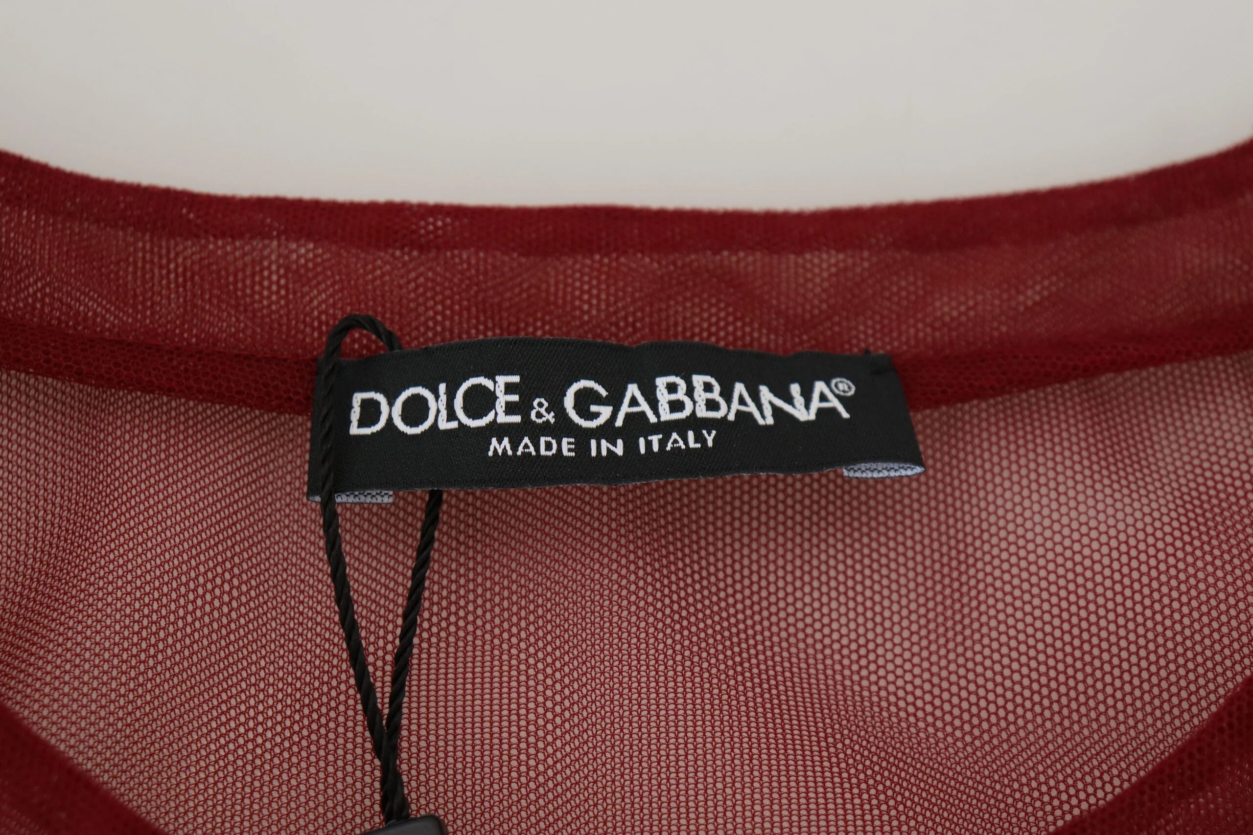 Dolce & Gabbana Maroon Nylon Two Layer Shift Mini Dress - IT40|S - Dresses