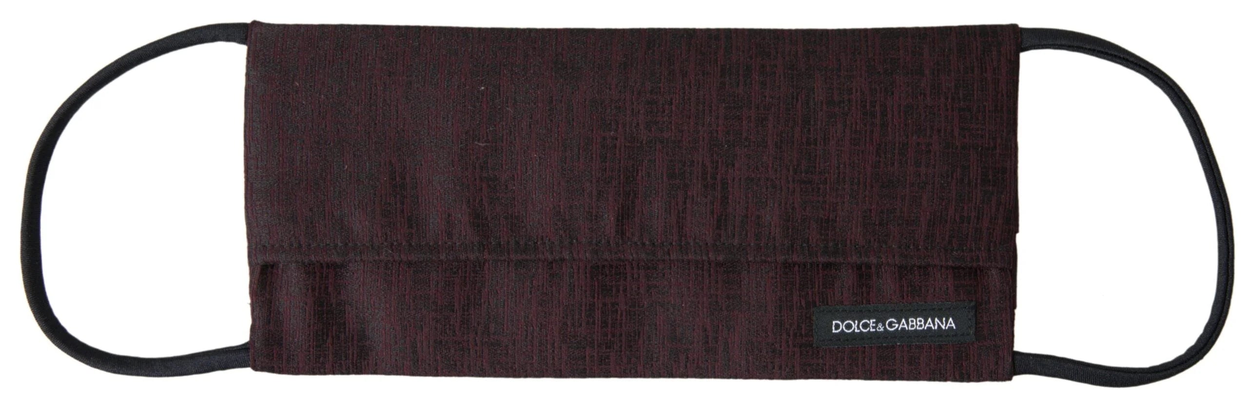 Dolce & Gabbana Maroon Pleated Elastic Ear Strap Face Mask - Fashion Face Masks