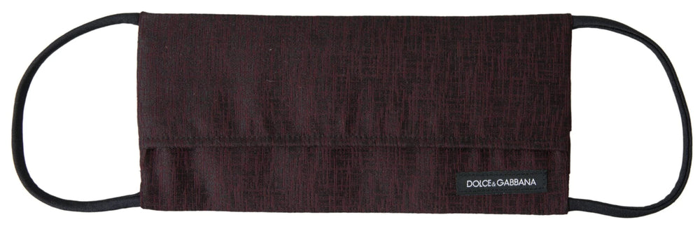 Dolce & Gabbana Maroon Pleated Elastic Ear Strap Face Mask - Fashion Face Masks