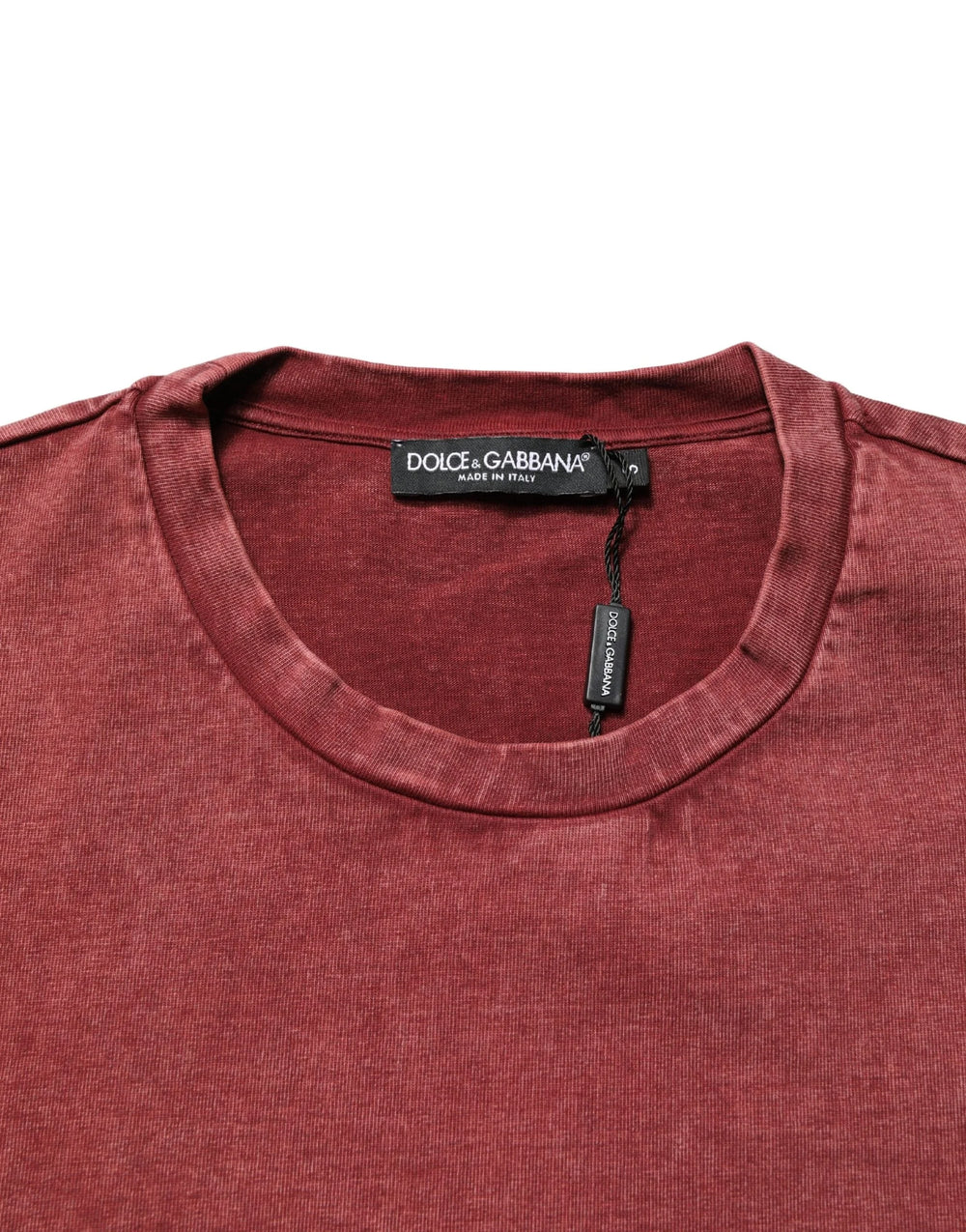 Dolce & Gabbana mahagónyszínű mintás, kerek nyakú, rövid ujjú póló