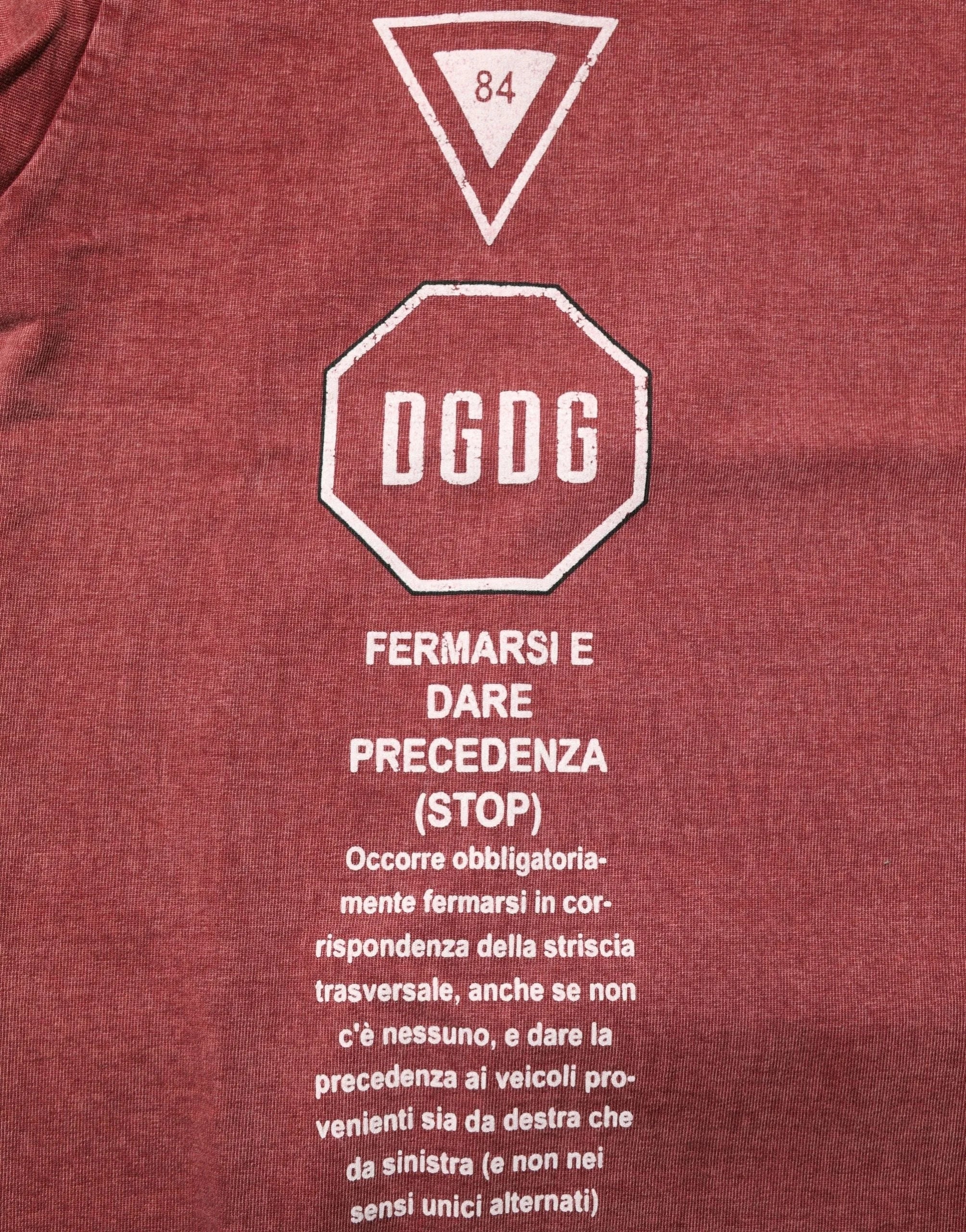 Dolce & Gabbana mahagónyszínű mintás, kerek nyakú, rövid ujjú póló