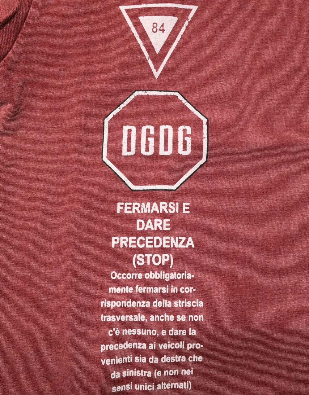 Dolce & Gabbana mahagónyszínű mintás, kerek nyakú, rövid ujjú póló