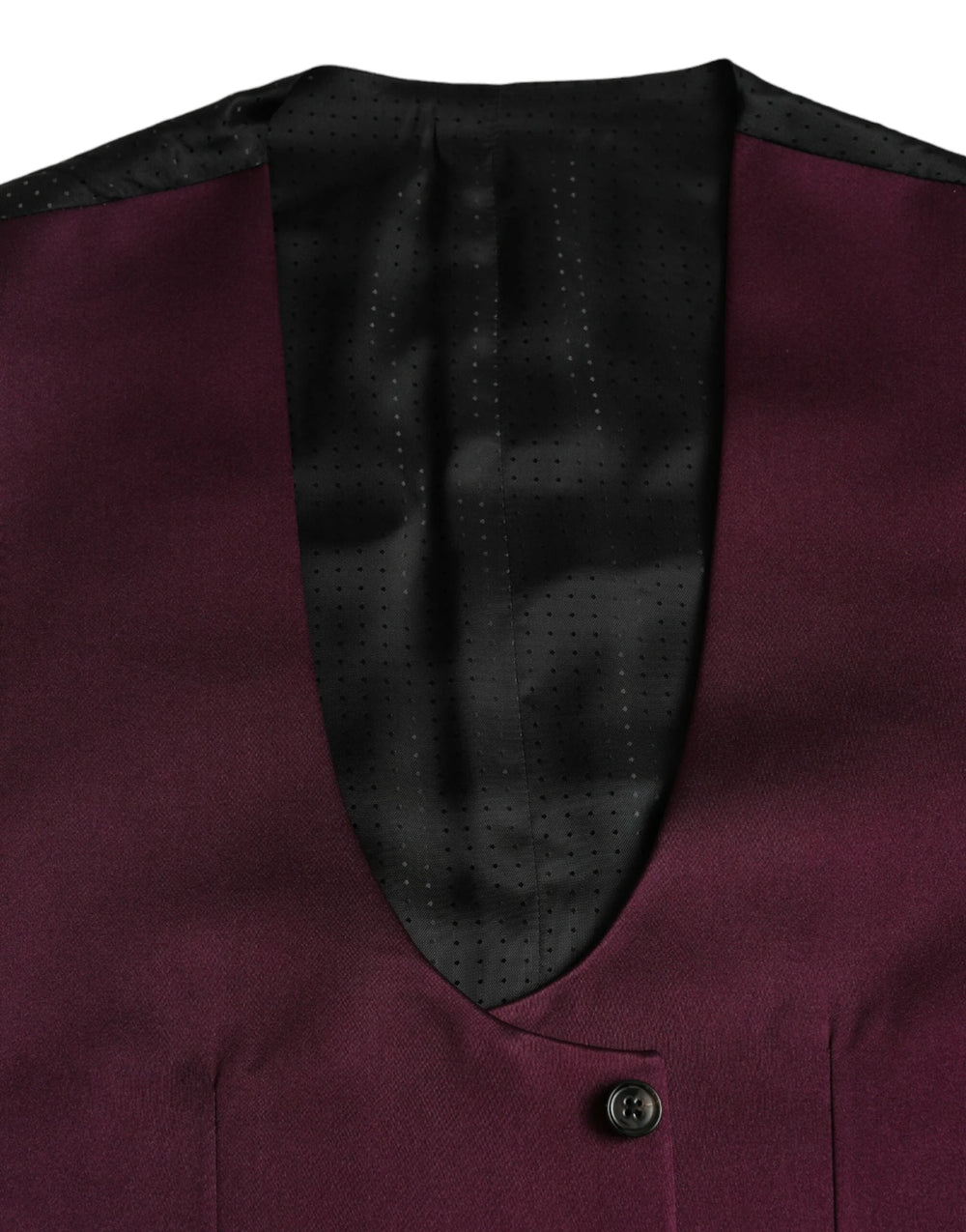 Dolce & Gabbana Maroon Satin Silk Waistcoat Dress Formal Vest - IT46 | S - Vests