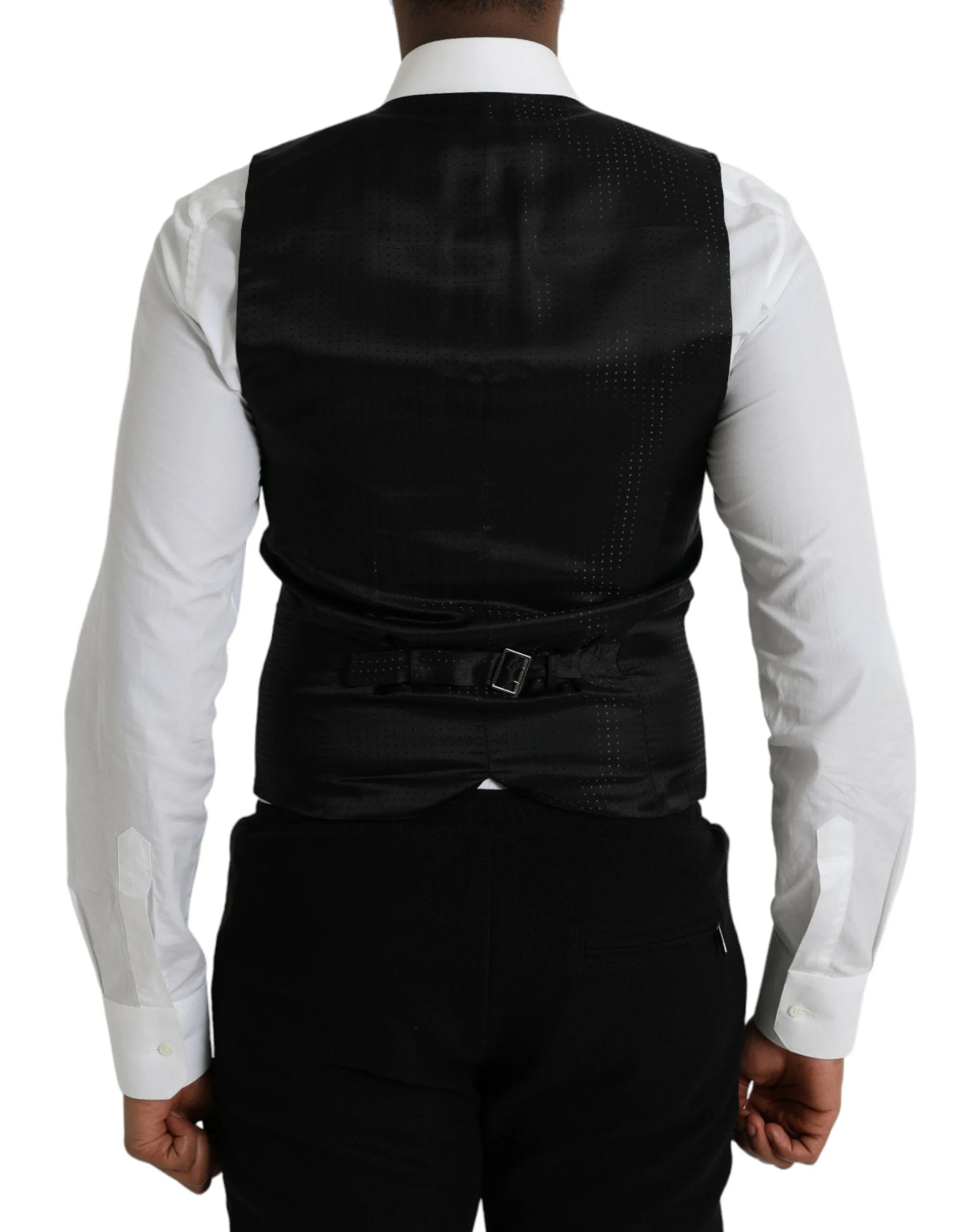 Dolce & Gabbana Maroon Satin Silk Waistcoat Dress Formal Vest - IT46 | S - Vests