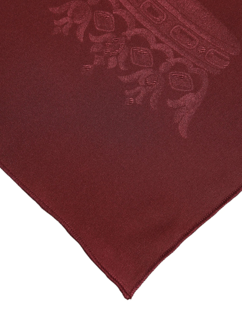 Dolce & Gabbana Maroon Silk Crown Square Men Foulard Scarf - Scarves & Shawls