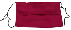 Dolce & Gabbana Maroon Silk Pleated Elastic Ear Strap One Size Face Mask - Fashion Face Masks
