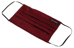 Dolce & Gabbana Maroon Silk Pleated Elastic Ear Strap One Size Face Mask - Fashion Face Masks