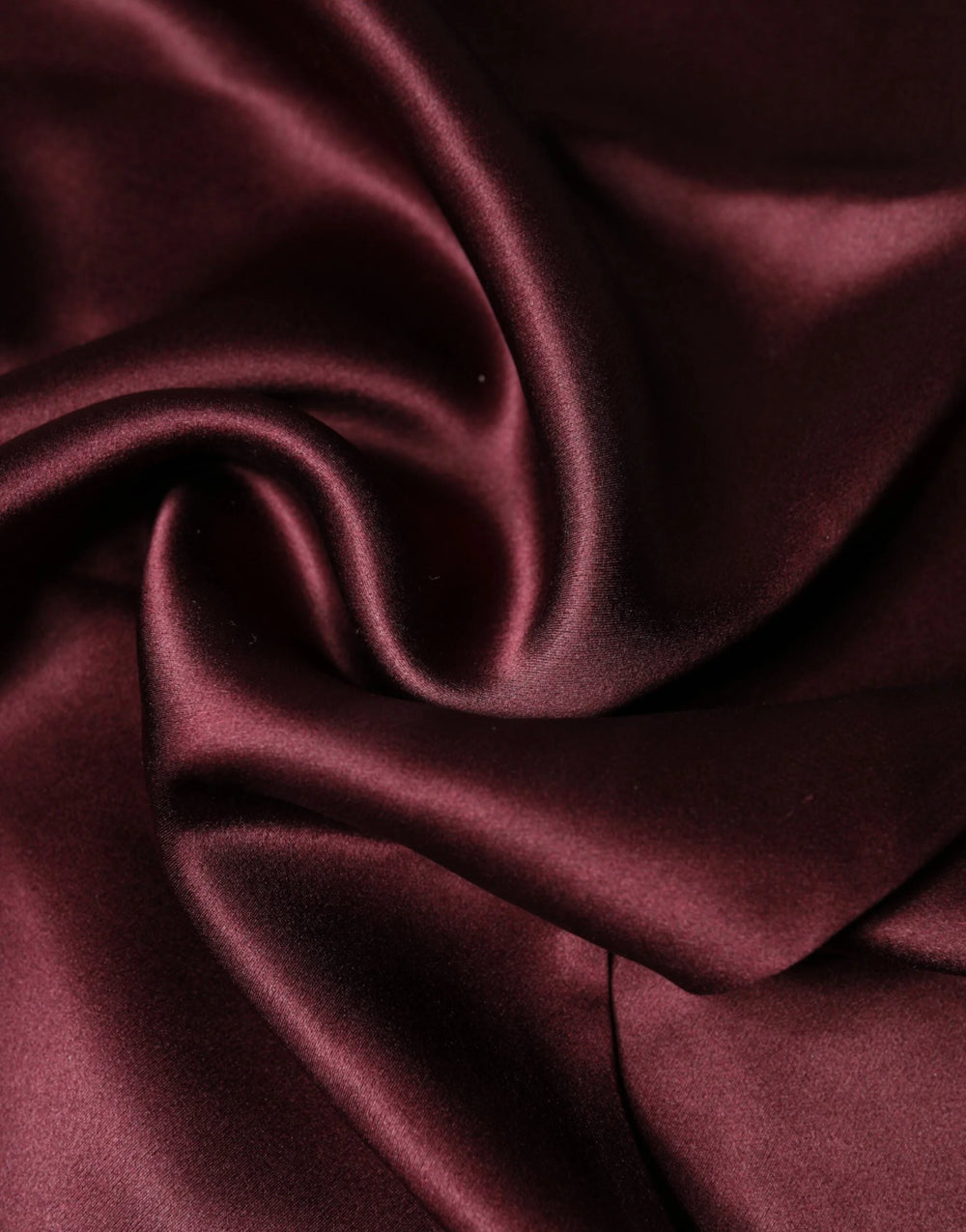 Dolce & Gabbana Maroon Silk Satin Fringes Neck Foulard Scarf