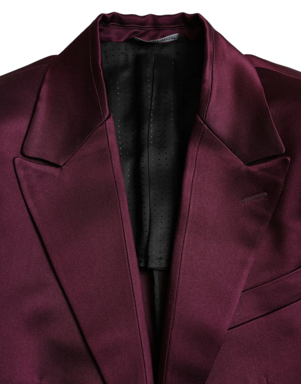 Dolce & Gabbana Maroon Silk Single Breasted Coat Blazer - IT46 | S - Sport Jackets