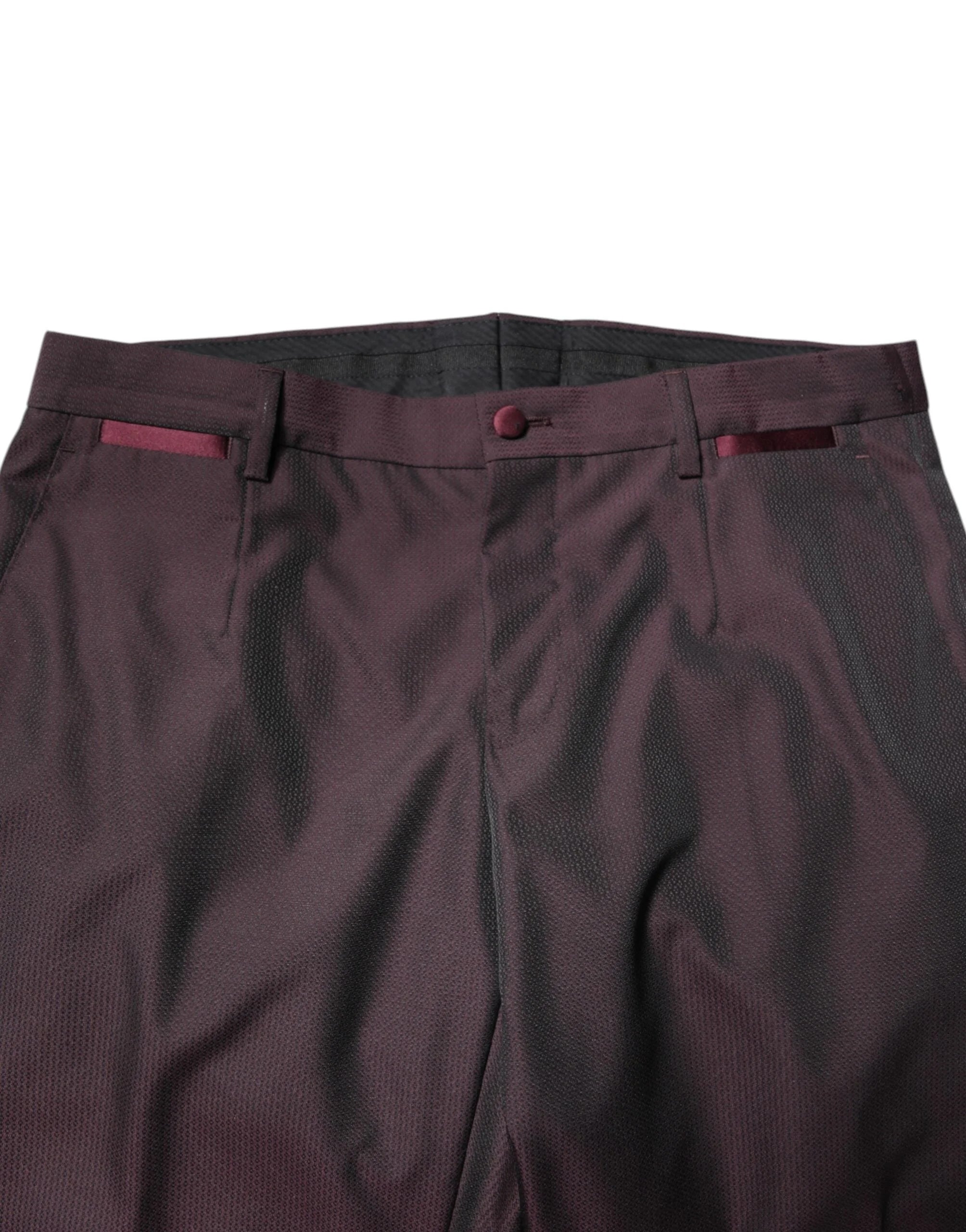 Dolce & Gabbana Maroon Single Breasted Formal 2 Piece Suit - IT48 | M - Pant Suits