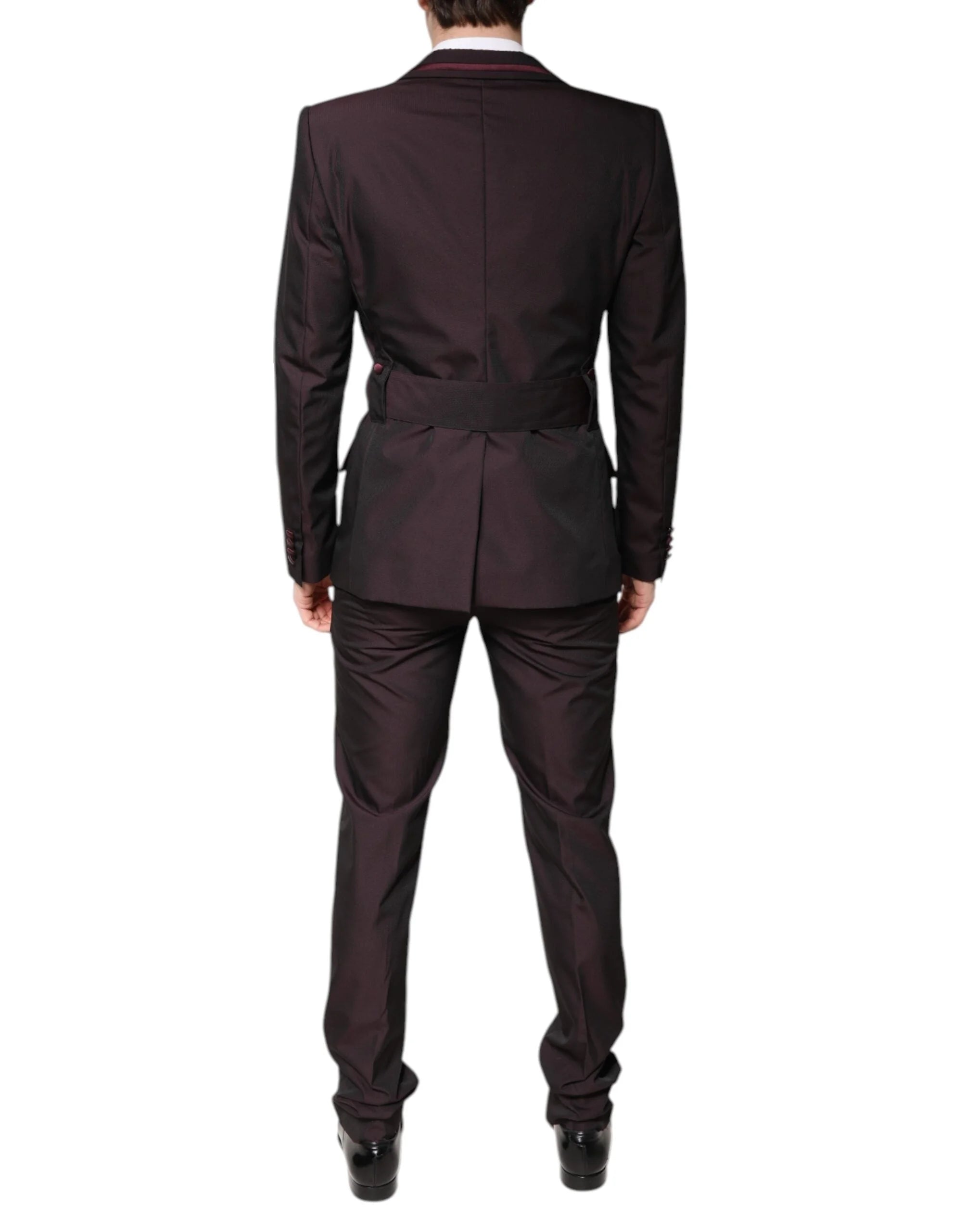 Dolce & Gabbana Maroon Single Breasted Formal 2 Piece Suit - IT48 | M - Pant Suits