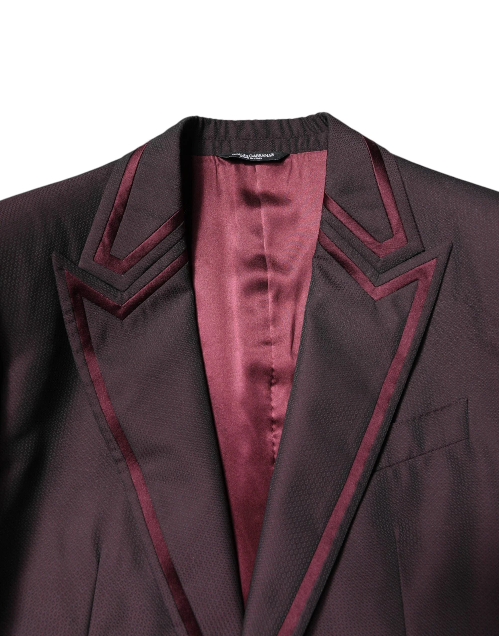 Dolce & Gabbana Maroon Single Breasted Formal 2 Piece Suit - IT48 | M - Pant Suits
