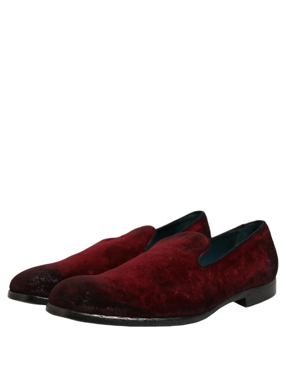 Dolce & Gabbana Maroon Suede Slip On Slippers Loafers Shoes - EU45/US12