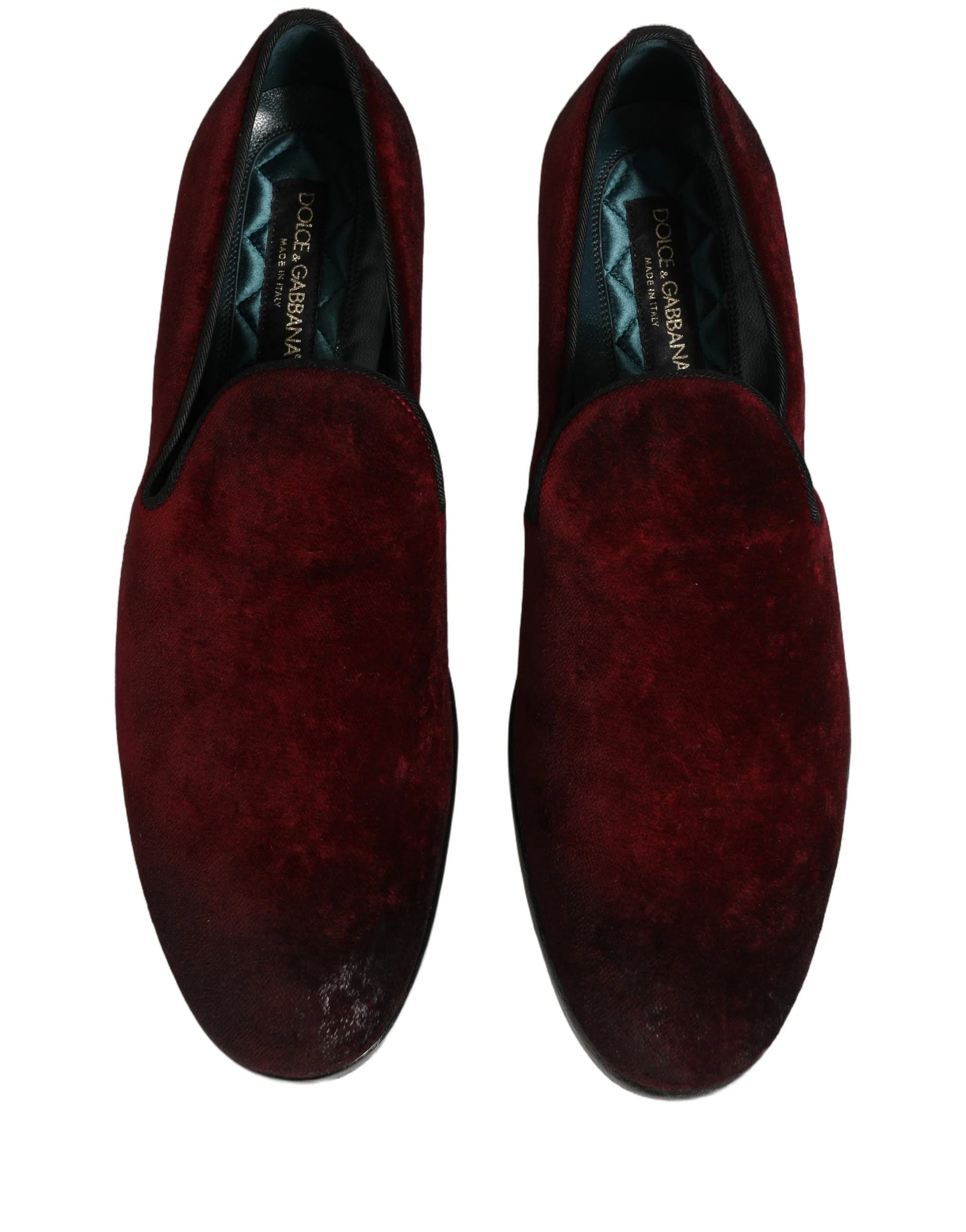 Dolce & Gabbana Maroon Suede Slip On Slippers Loafers Shoes - EU45/US12