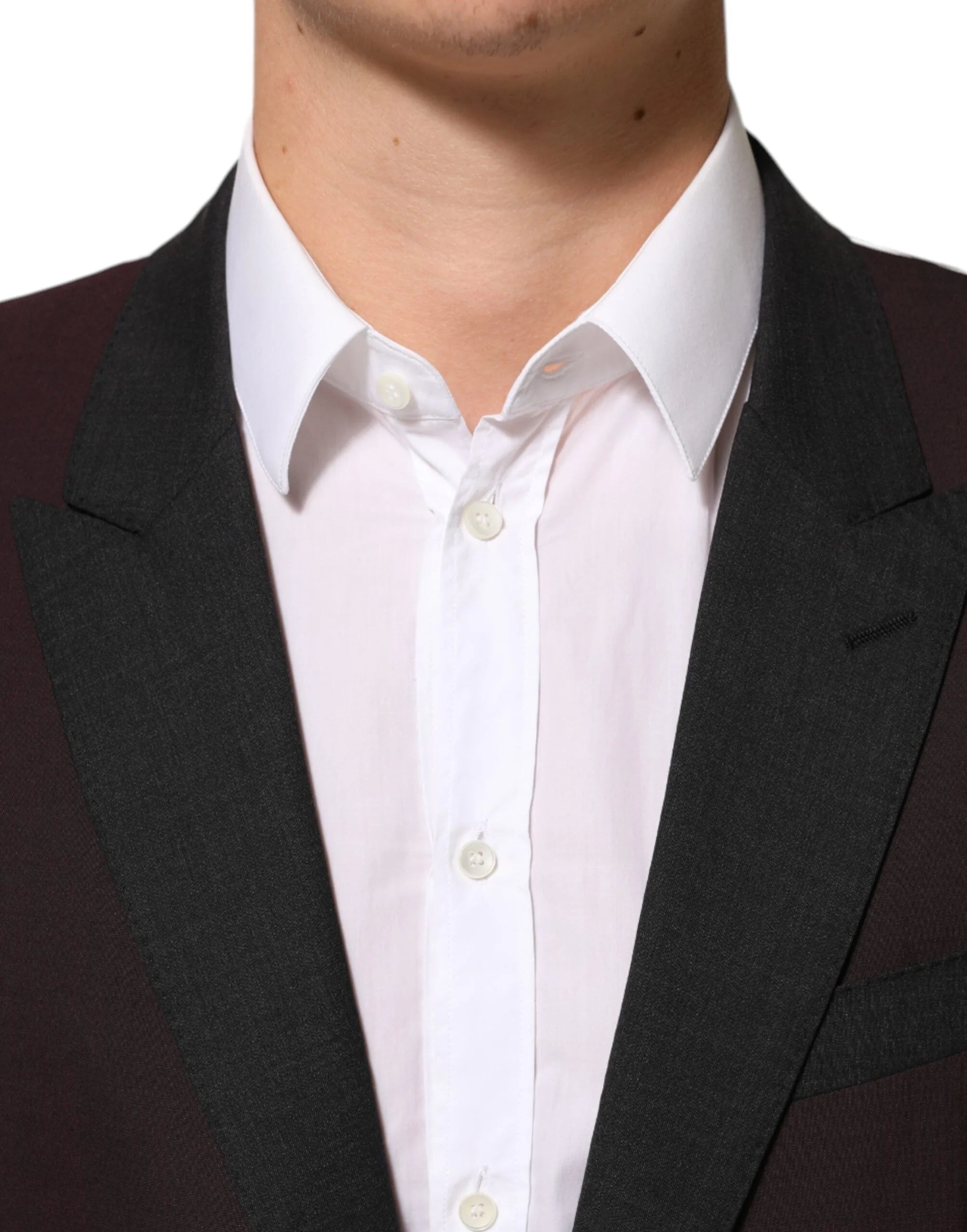 Dolce & Gabbana Maroon Wool 2 Buttons Suit Jacket Blazer - IT52 | XL
