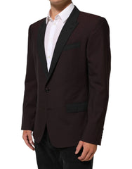 Dolce & Gabbana Maroon Wool 2 Buttons Suit Jacket Blazer - IT52 | XL