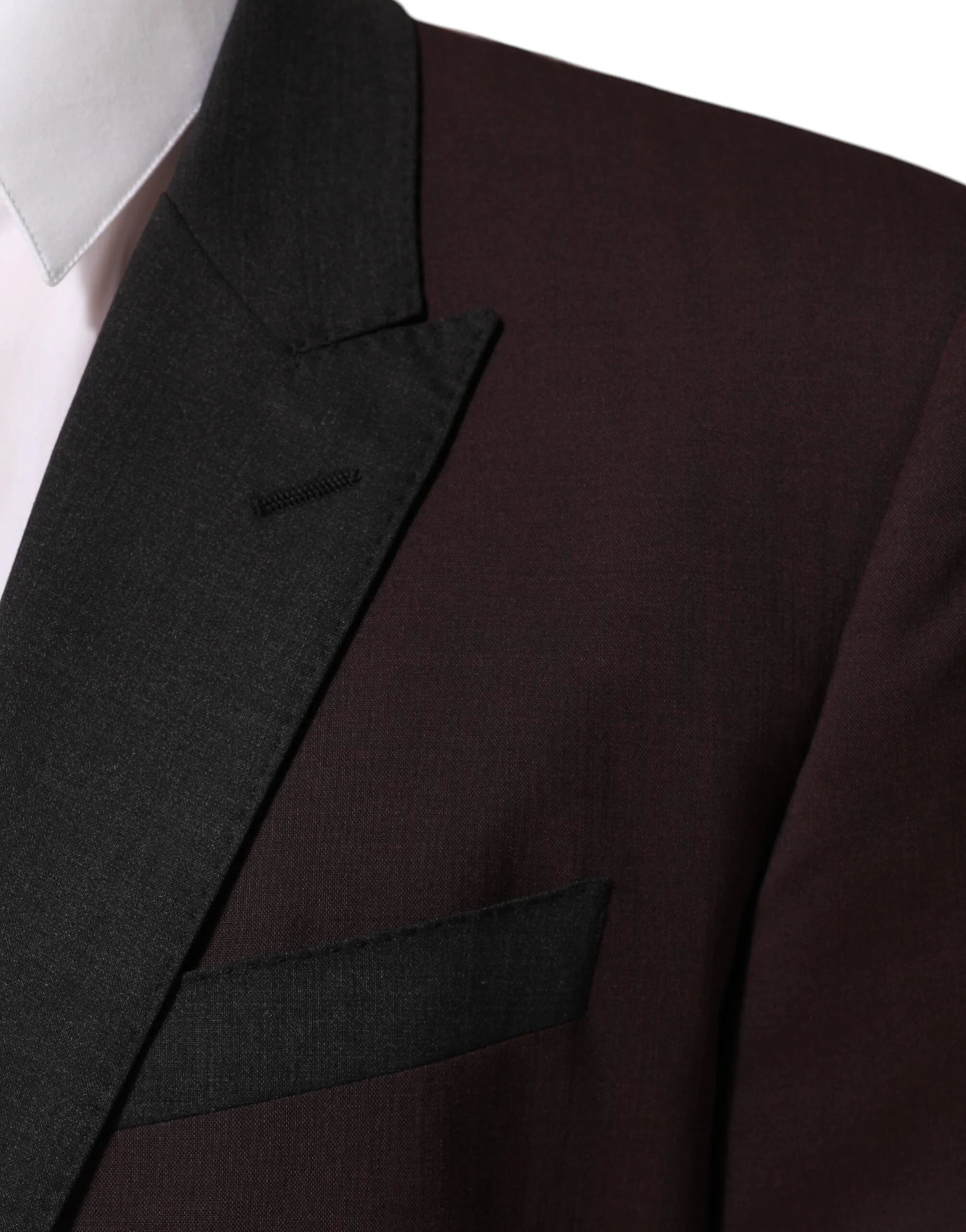 Dolce & Gabbana Maroon Wool 2 Buttons Suit Jacket Blazer - IT52 | XL