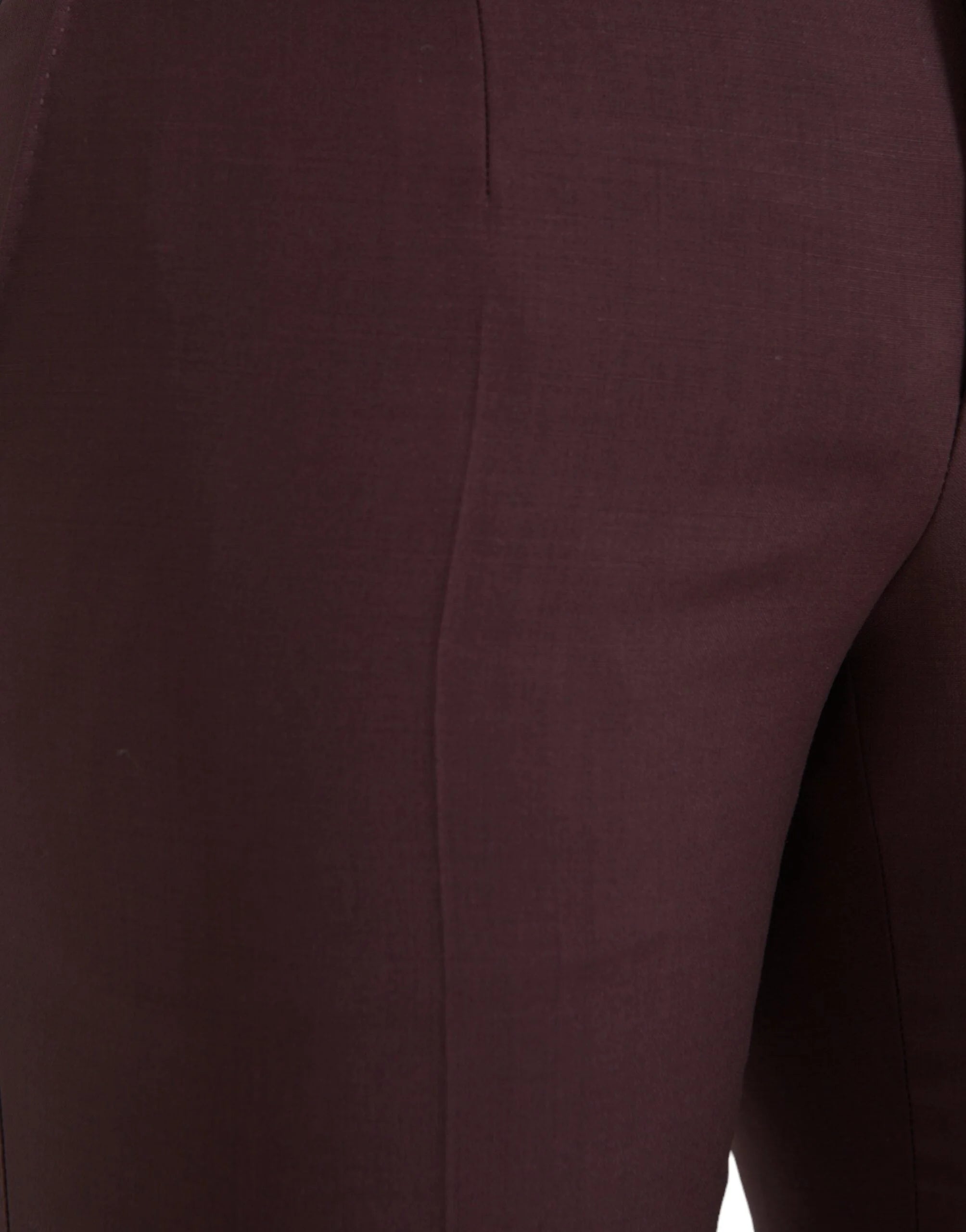 Dolce & Gabbana Maroon Wool Men Slim Fit Dress Pants - IT48 | M - Trousers
