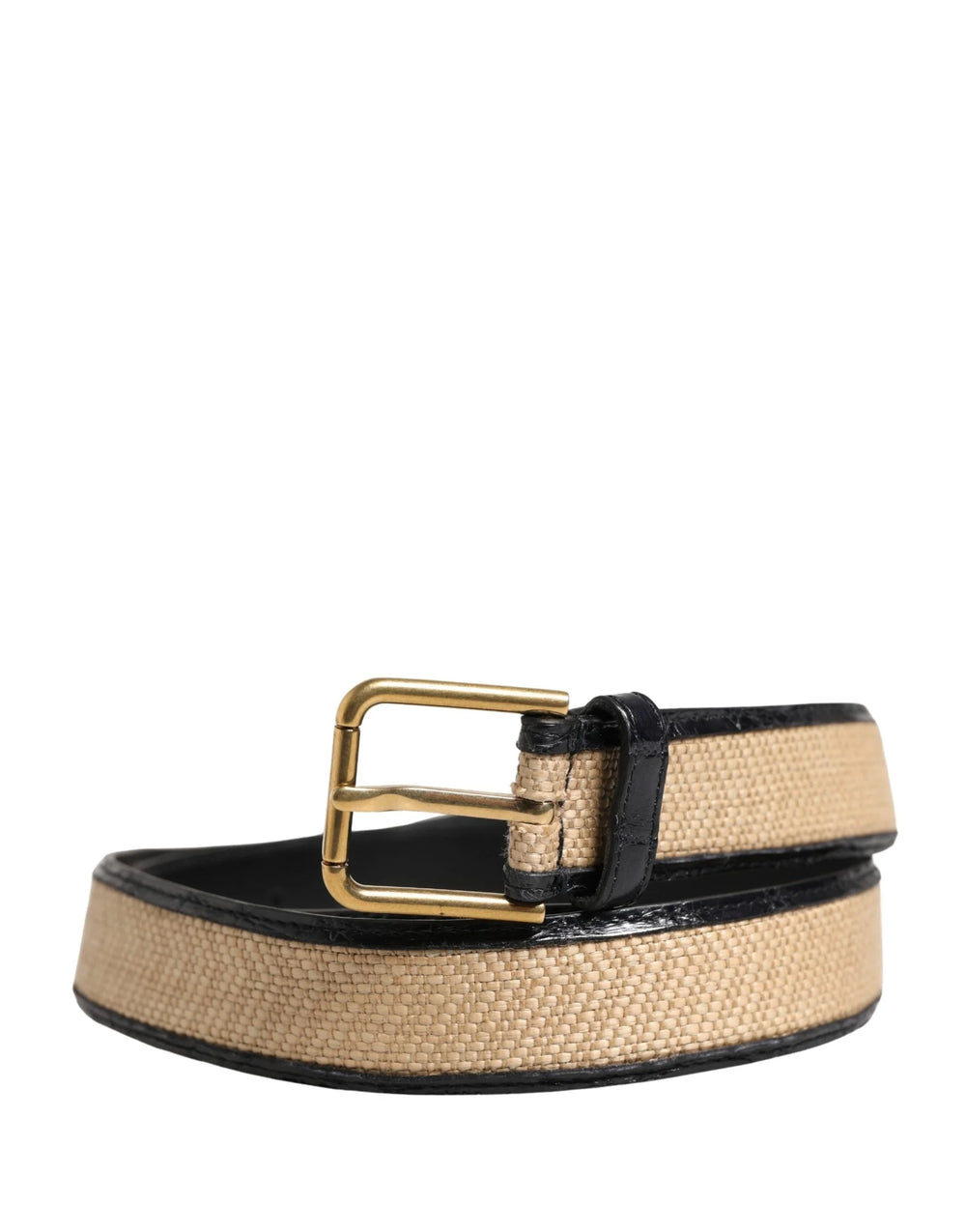 Pánsky opasok Dolce & Gabbana Béžová s retiazkou a kovovou sponou - 90 cm / 36 palcov
